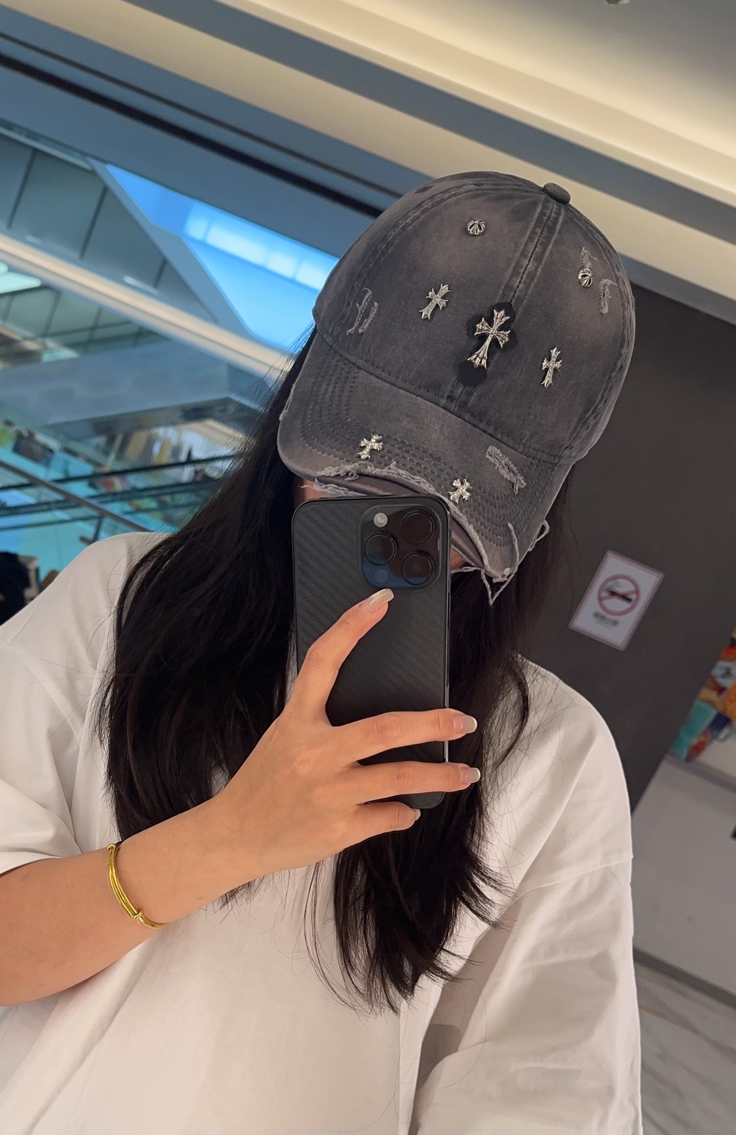 Chrome Hearts 克罗心💓早春韩版时尚复古拼色牛仔棒球帽🧢鸭舌帽