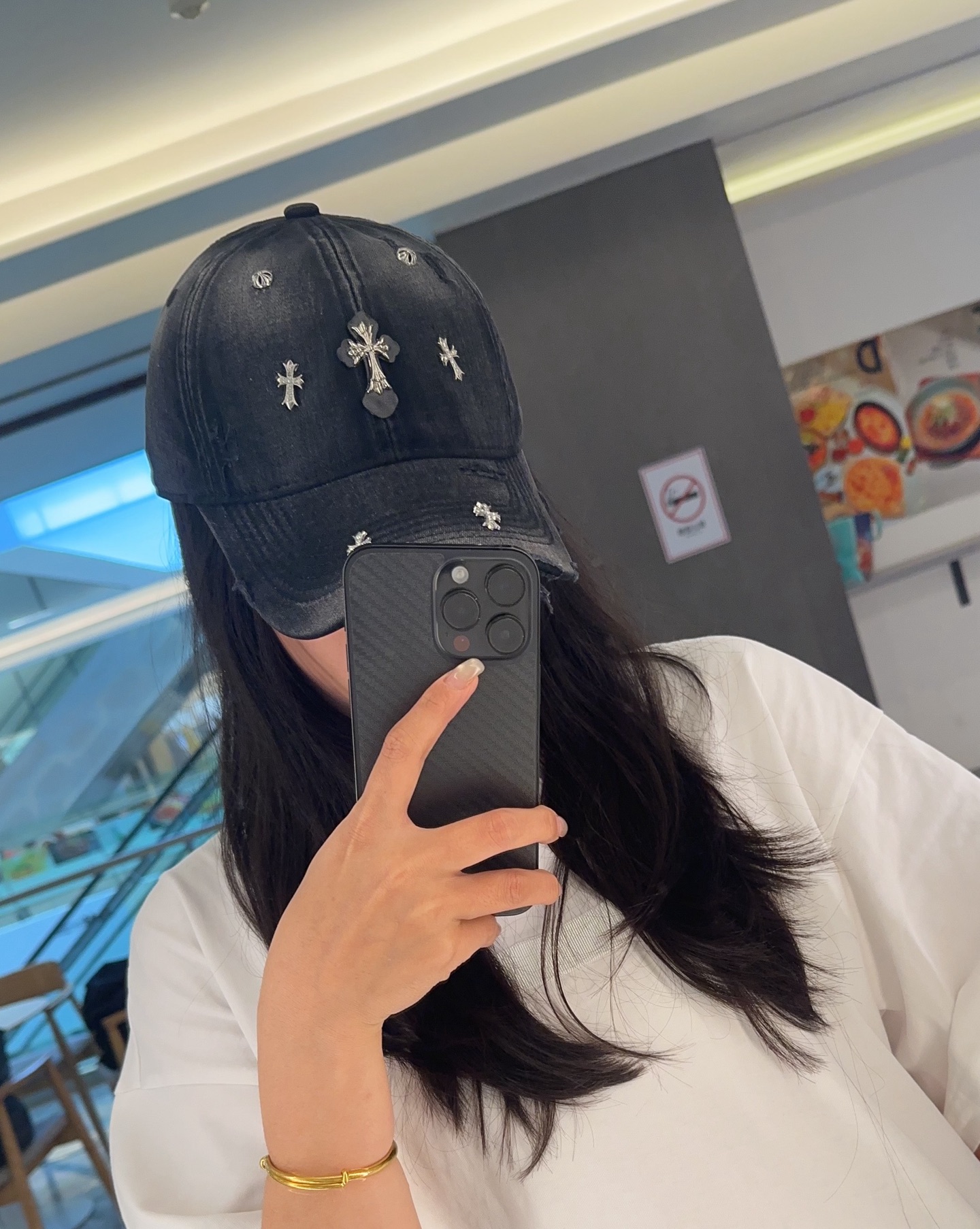 Chrome Hearts 克罗心💓早春韩版时尚复古拼色牛仔棒球帽🧢鸭舌帽