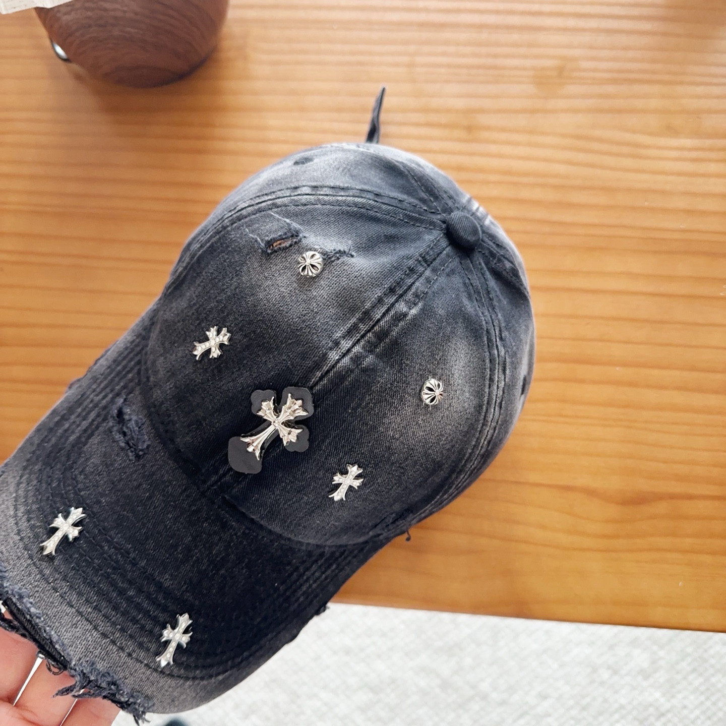 Chrome Hearts 克罗心💓早春韩版时尚复古拼色牛仔棒球帽🧢鸭舌帽