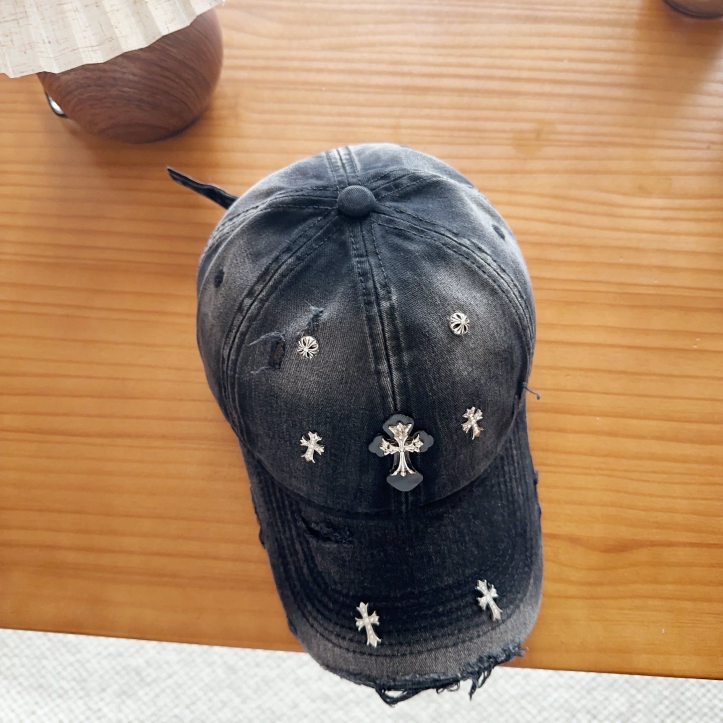 Chrome Hearts 克罗心💓早春韩版时尚复古拼色牛仔棒球帽🧢鸭舌帽