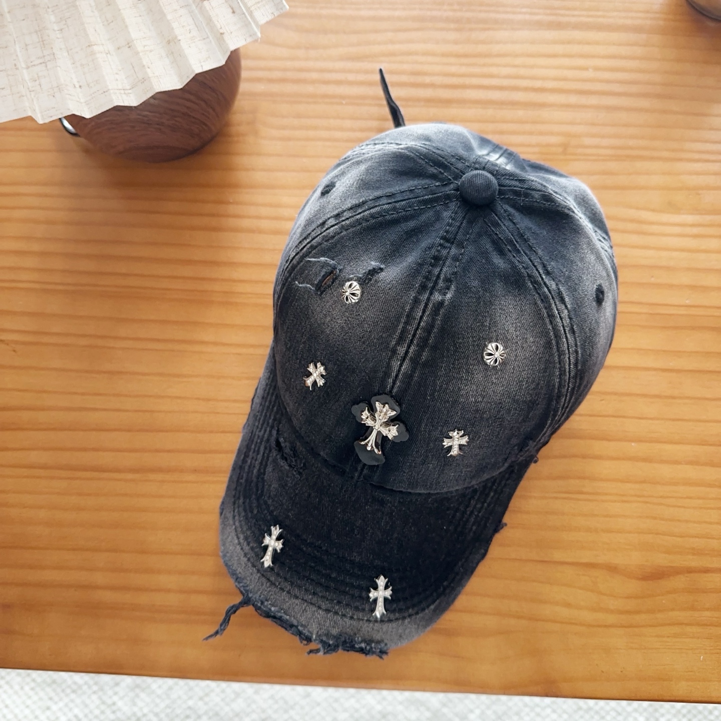 Chrome Hearts 克罗心💓早春韩版时尚复古拼色牛仔棒球帽🧢鸭舌帽