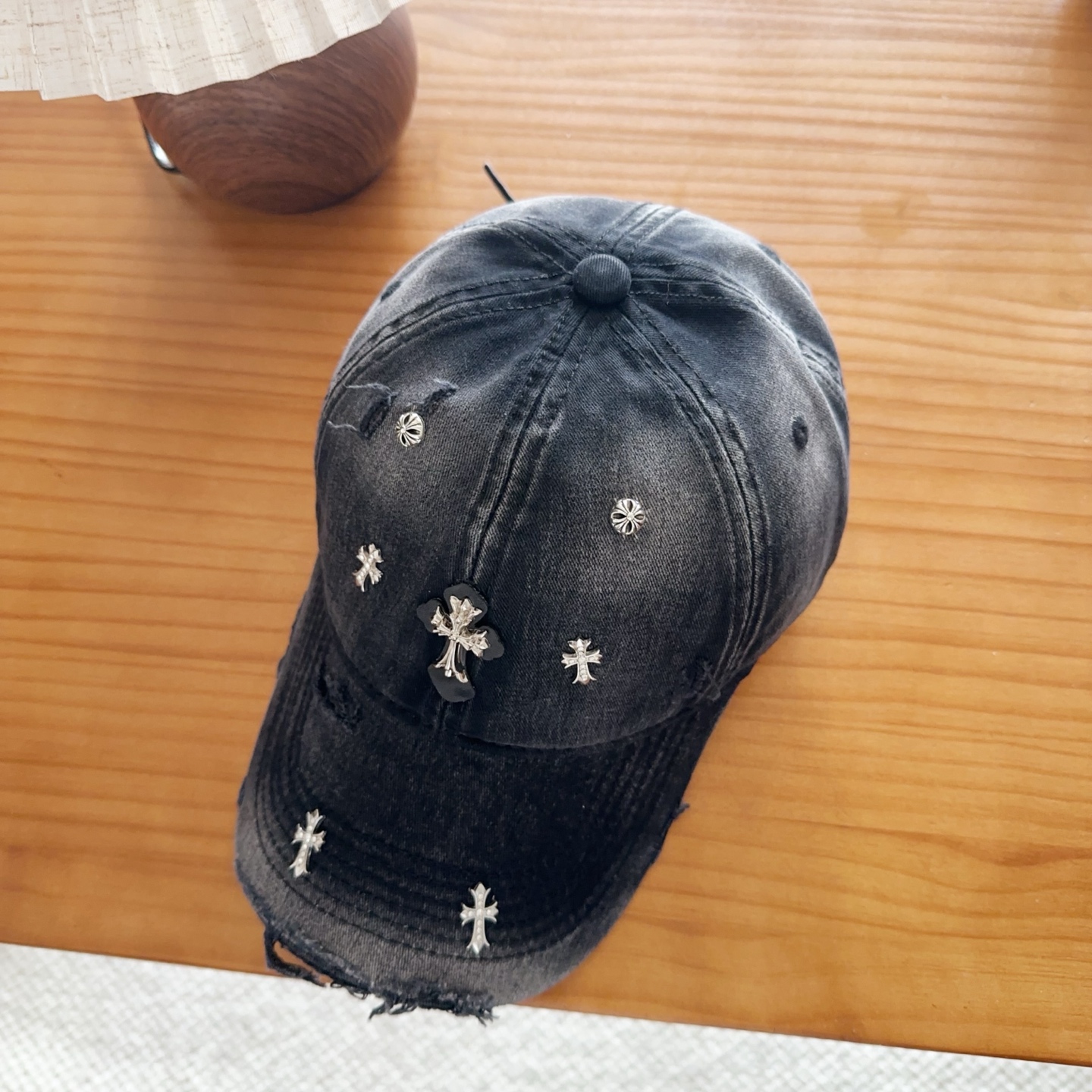 Chrome Hearts 克罗心💓早春韩版时尚复古拼色牛仔棒球帽🧢鸭舌帽