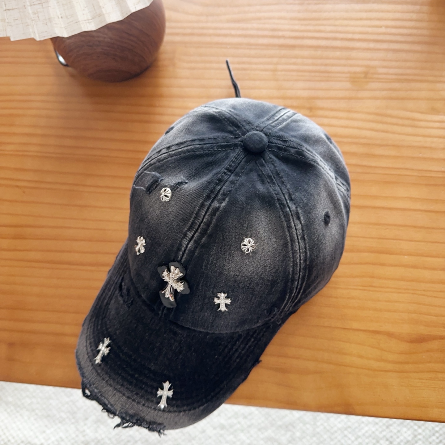 Chrome Hearts 克罗心💓早春韩版时尚复古拼色牛仔棒球帽🧢鸭舌帽