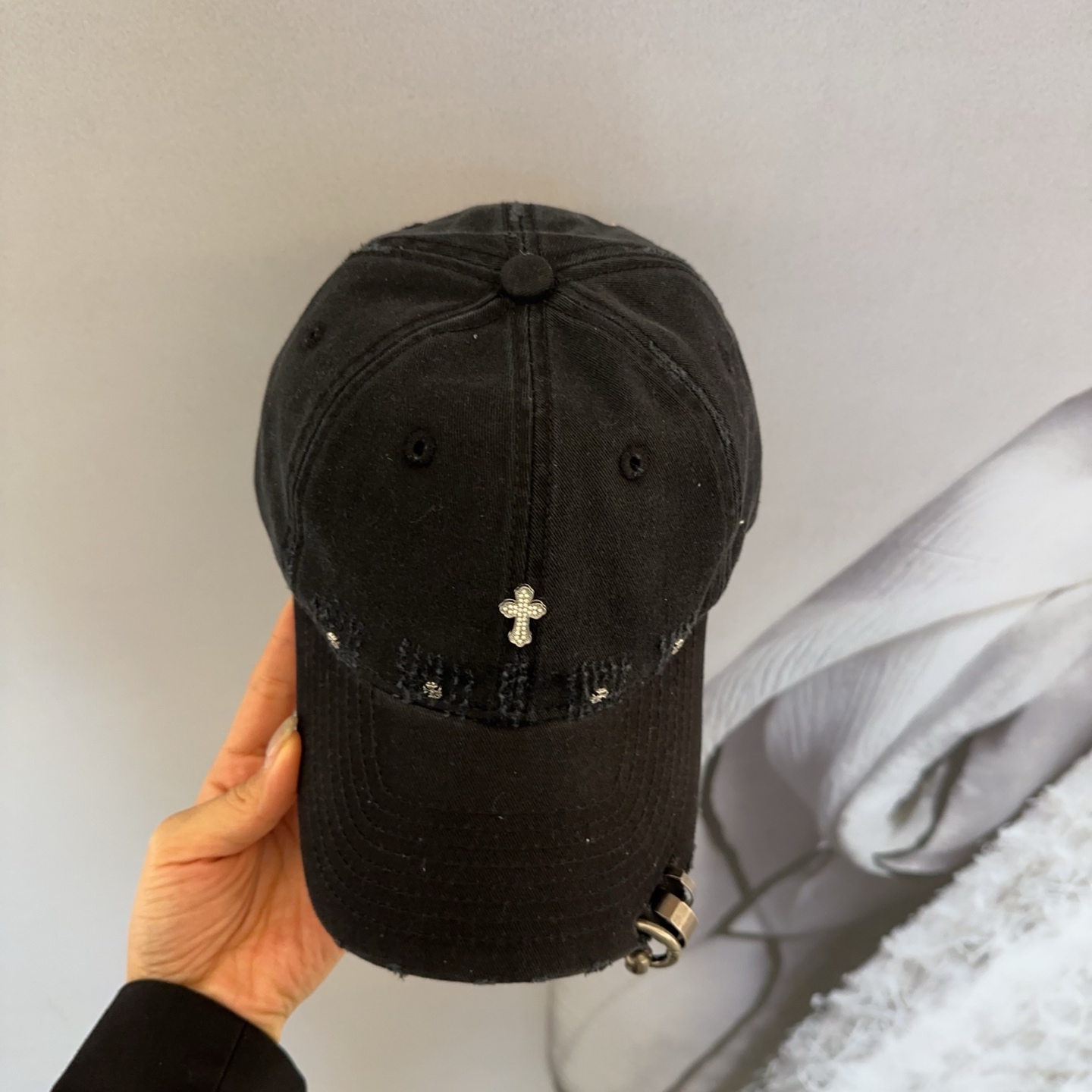 Chrome Hearts 克罗心💓早春韩版时尚复古拼色牛仔棒球帽🧢鸭舌帽