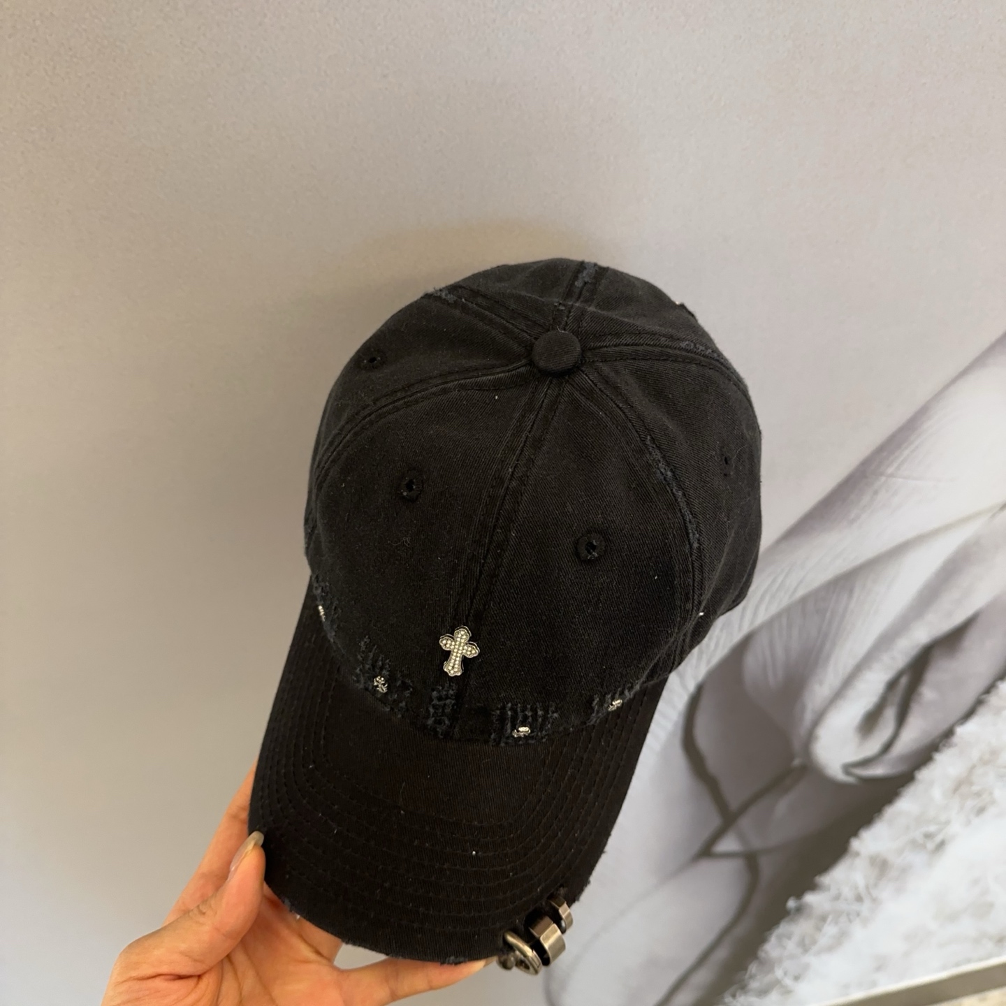 Chrome Hearts 克罗心💓早春韩版时尚复古拼色牛仔棒球帽🧢鸭舌帽