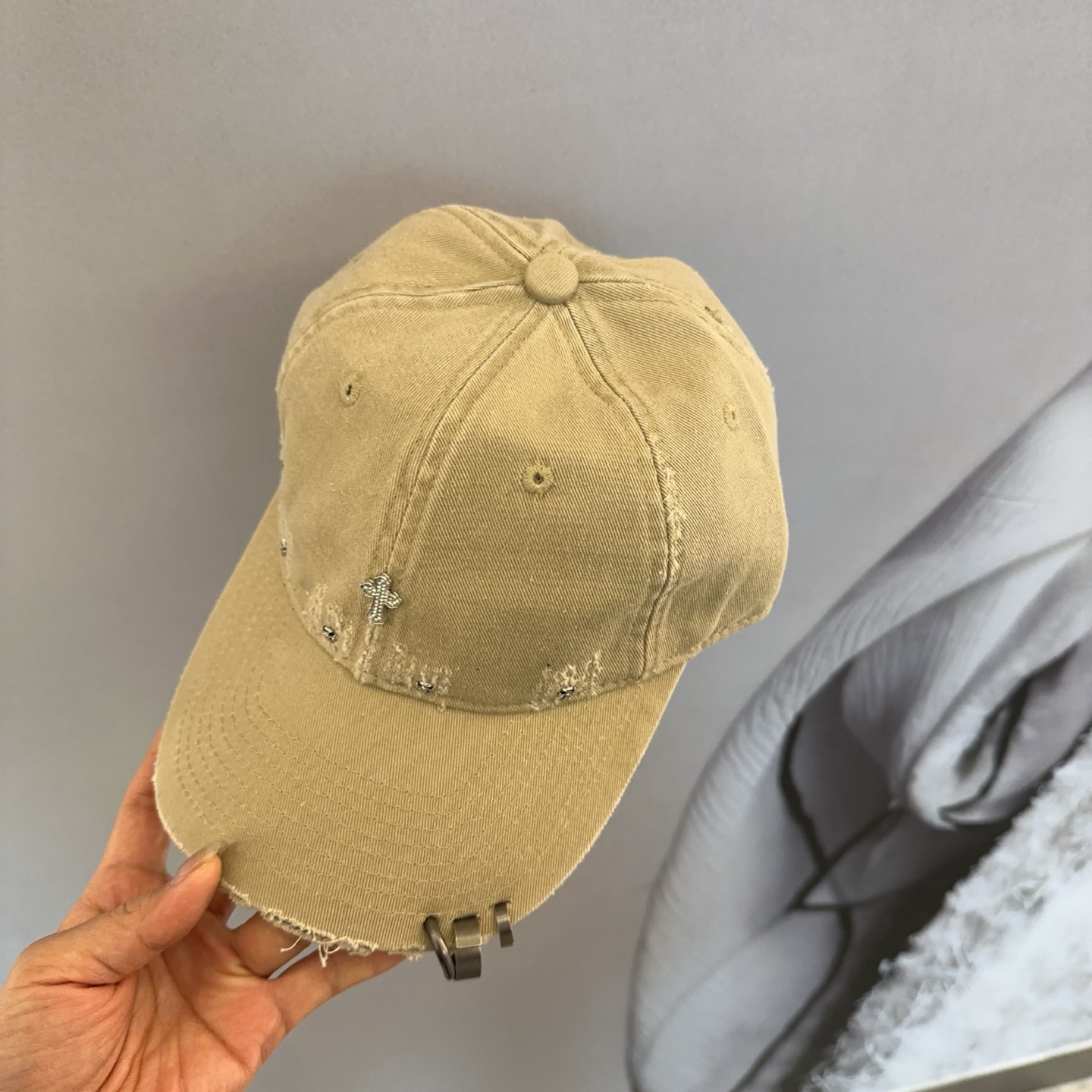 Chrome Hearts 克罗心💓早春韩版时尚复古拼色牛仔棒球帽🧢鸭舌帽