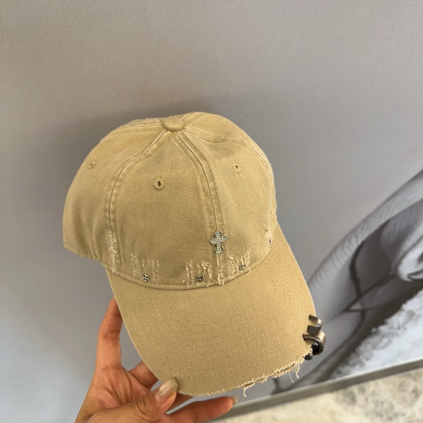 Chrome Hearts 克罗心💓早春韩版时尚复古拼色牛仔棒球帽🧢鸭舌帽