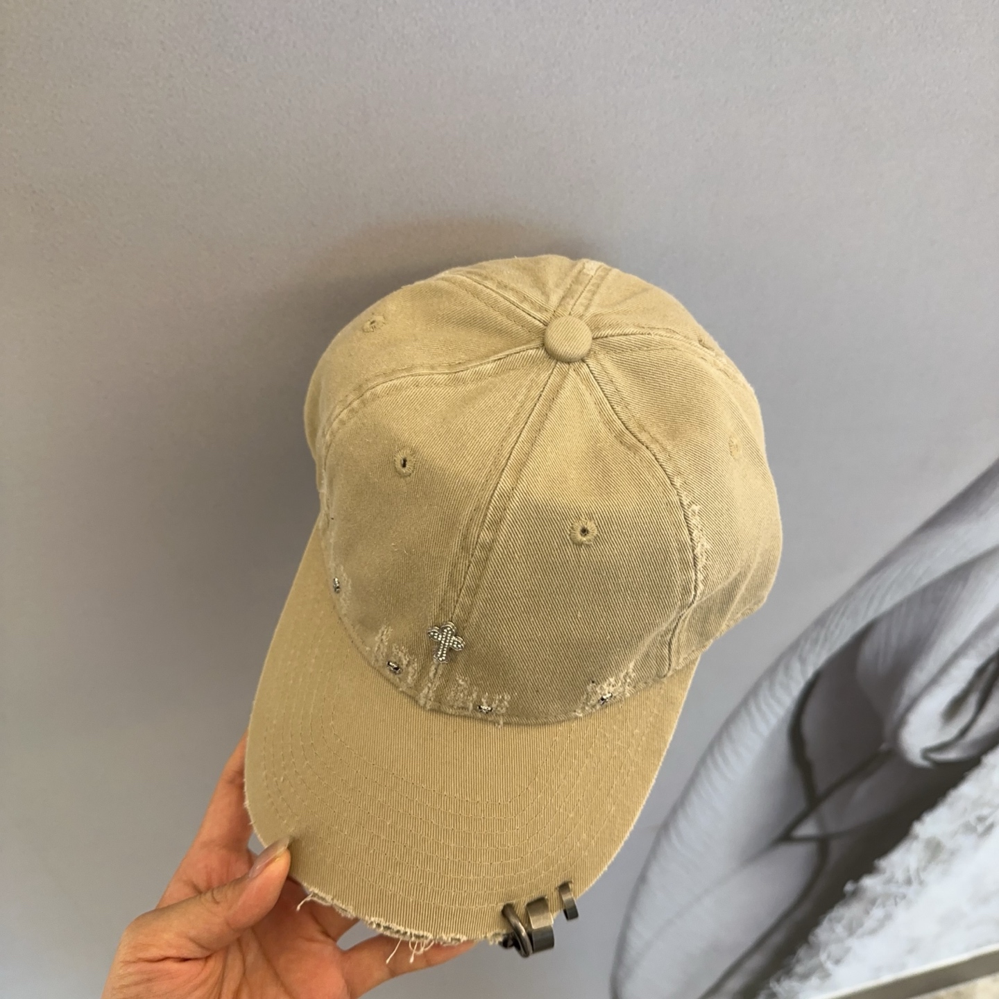 Chrome Hearts 克罗心💓早春韩版时尚复古拼色牛仔棒球帽🧢鸭舌帽