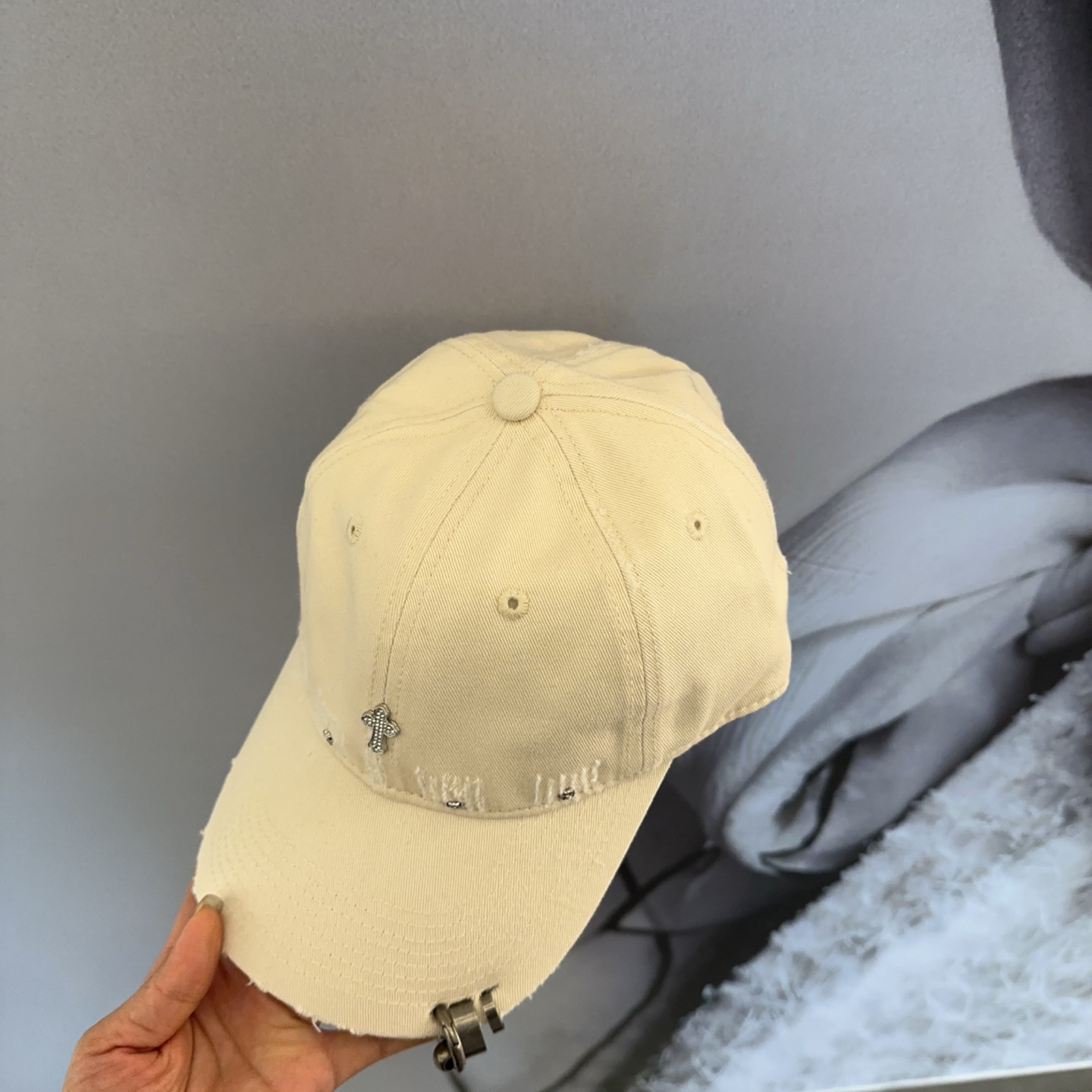 Chrome Hearts 克罗心💓早春韩版时尚复古拼色牛仔棒球帽🧢鸭舌帽