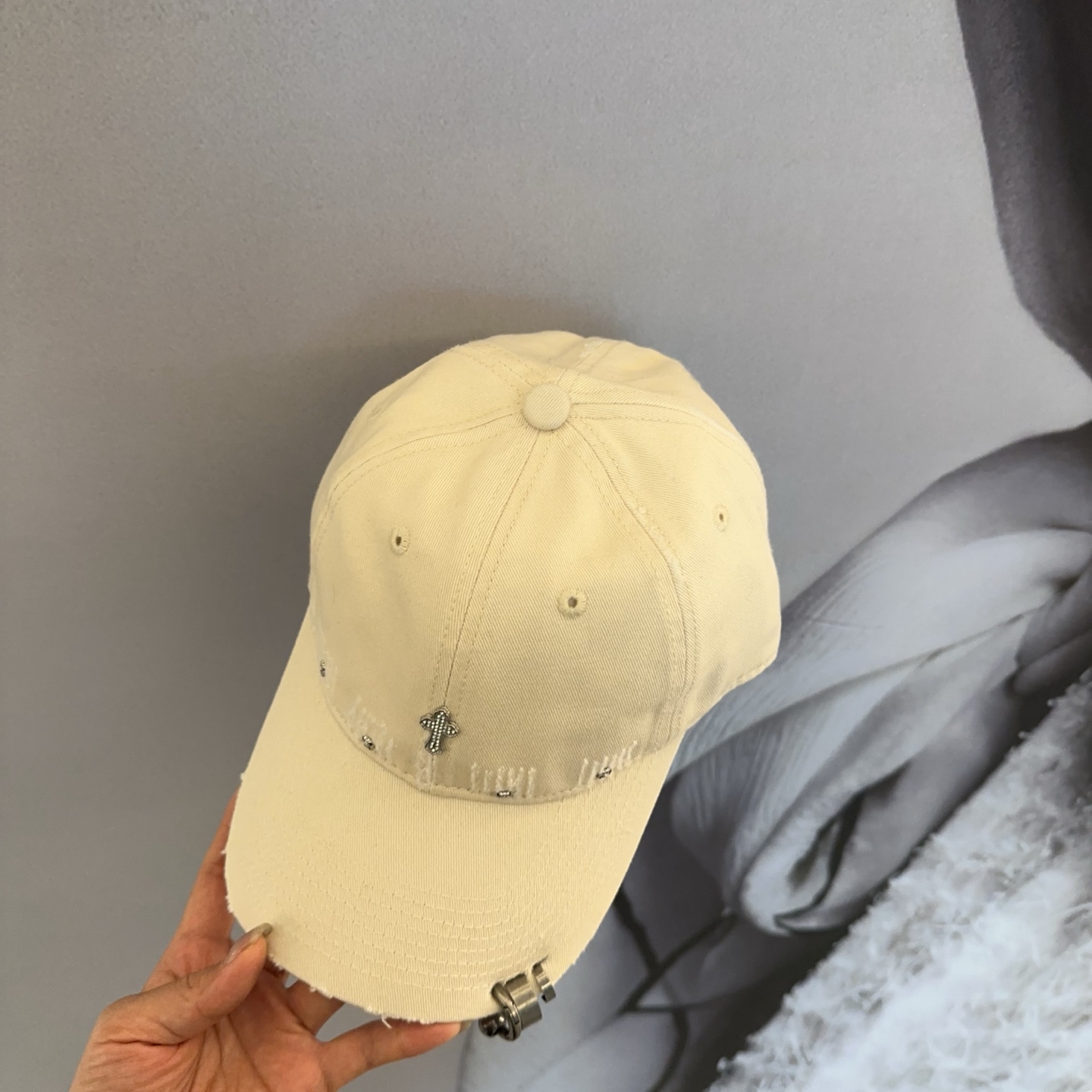 Chrome Hearts 克罗心💓早春韩版时尚复古拼色牛仔棒球帽🧢鸭舌帽