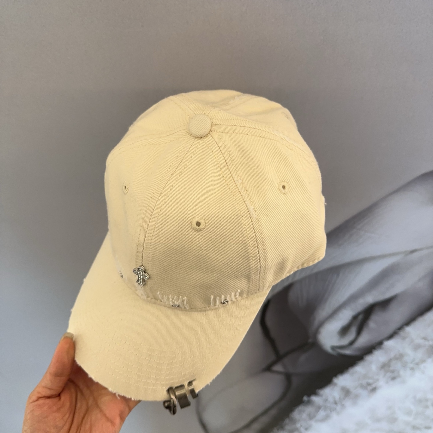 Chrome Hearts 克罗心💓早春韩版时尚复古拼色牛仔棒球帽🧢鸭舌帽