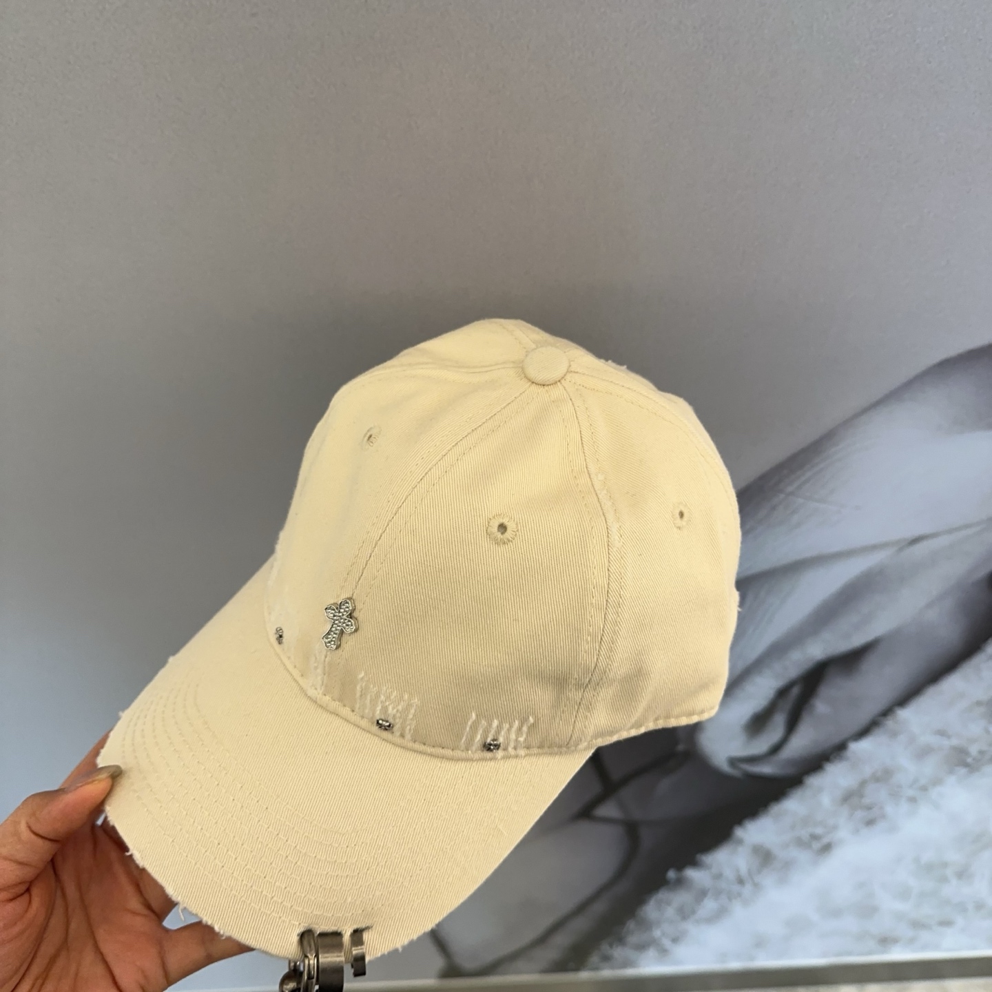 Chrome Hearts 克罗心💓早春韩版时尚复古拼色牛仔棒球帽🧢鸭舌帽