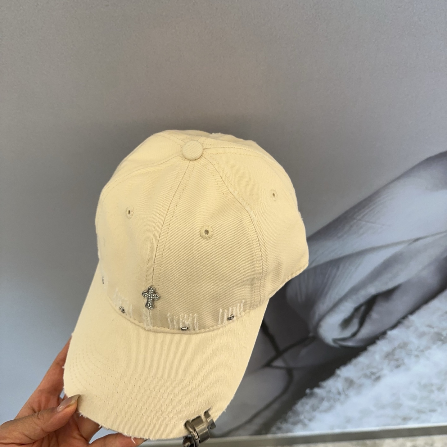 Chrome Hearts 克罗心💓早春韩版时尚复古拼色牛仔棒球帽🧢鸭舌帽