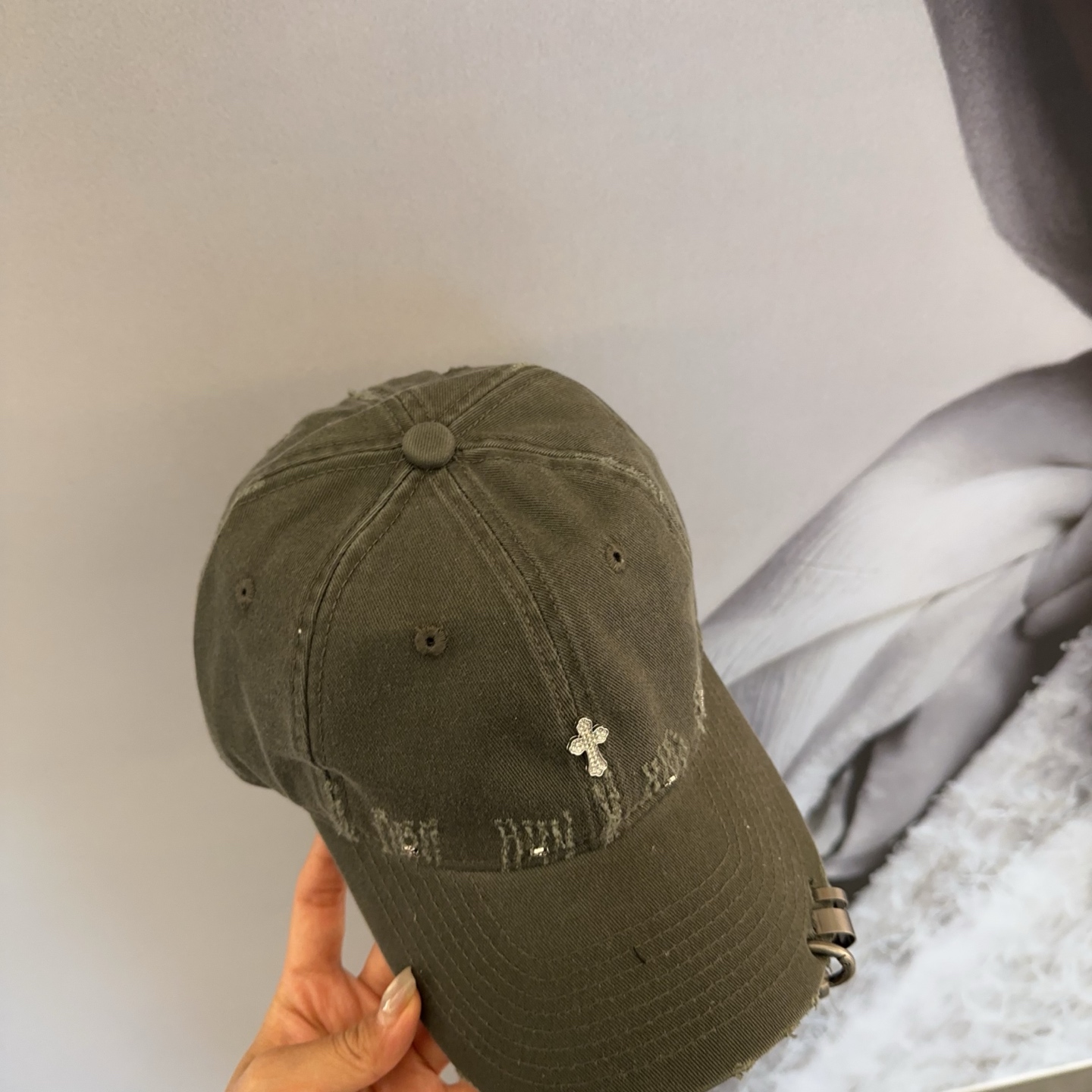 Chrome Hearts 克罗心💓早春韩版时尚复古拼色牛仔棒球帽🧢鸭舌帽