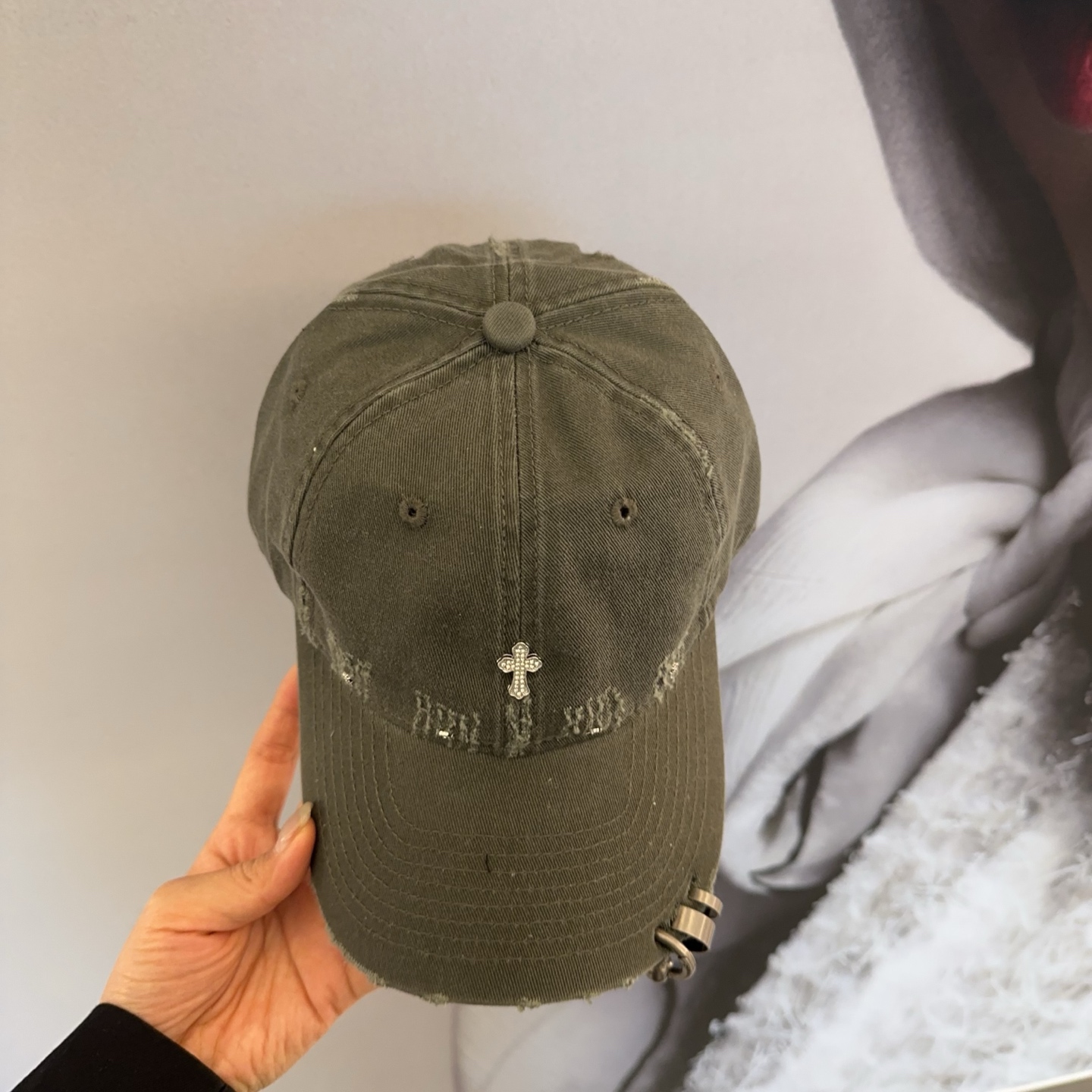 Chrome Hearts 克罗心💓早春韩版时尚复古拼色牛仔棒球帽🧢鸭舌帽