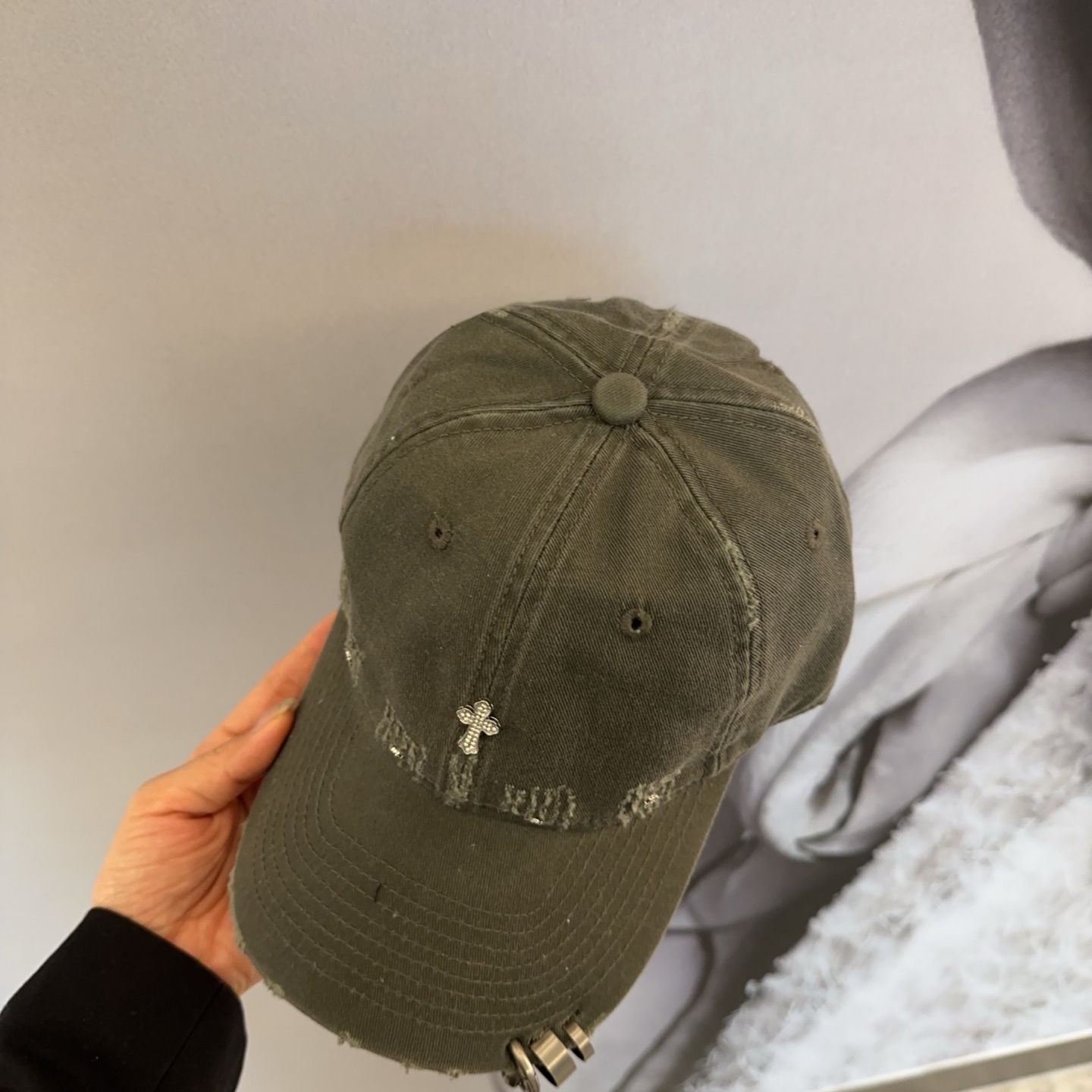 Chrome Hearts 克罗心💓早春韩版时尚复古拼色牛仔棒球帽🧢鸭舌帽