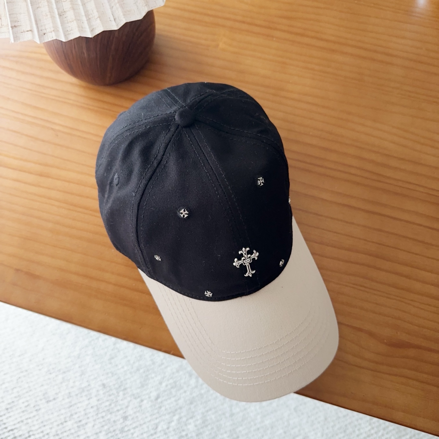 Chrome Hearts 克罗心💓早春韩版时尚复古做旧破洞帽子磨损设计百搭棒球帽鸭舌帽