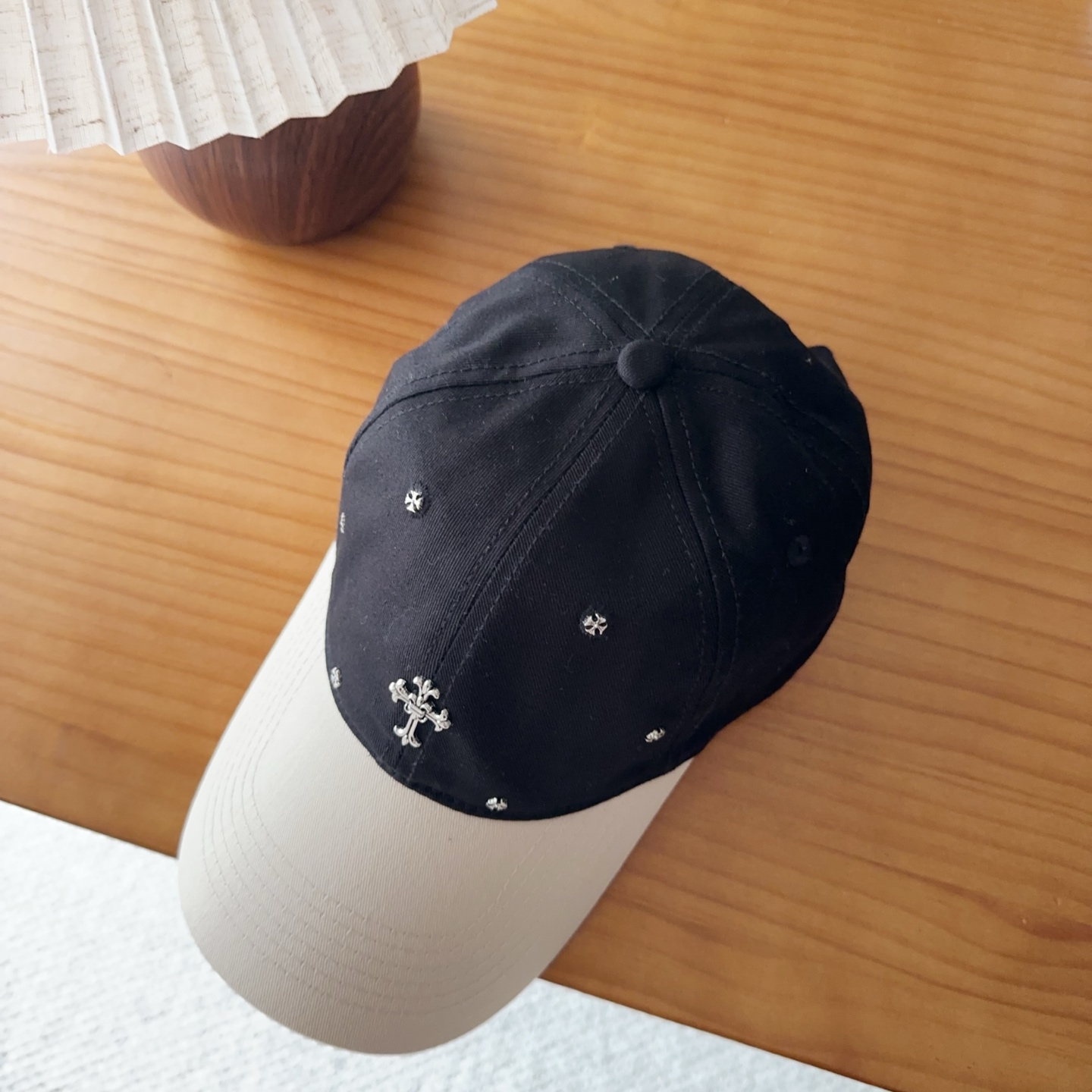 Chrome Hearts 克罗心💓早春韩版时尚复古做旧破洞帽子磨损设计百搭棒球帽鸭舌帽