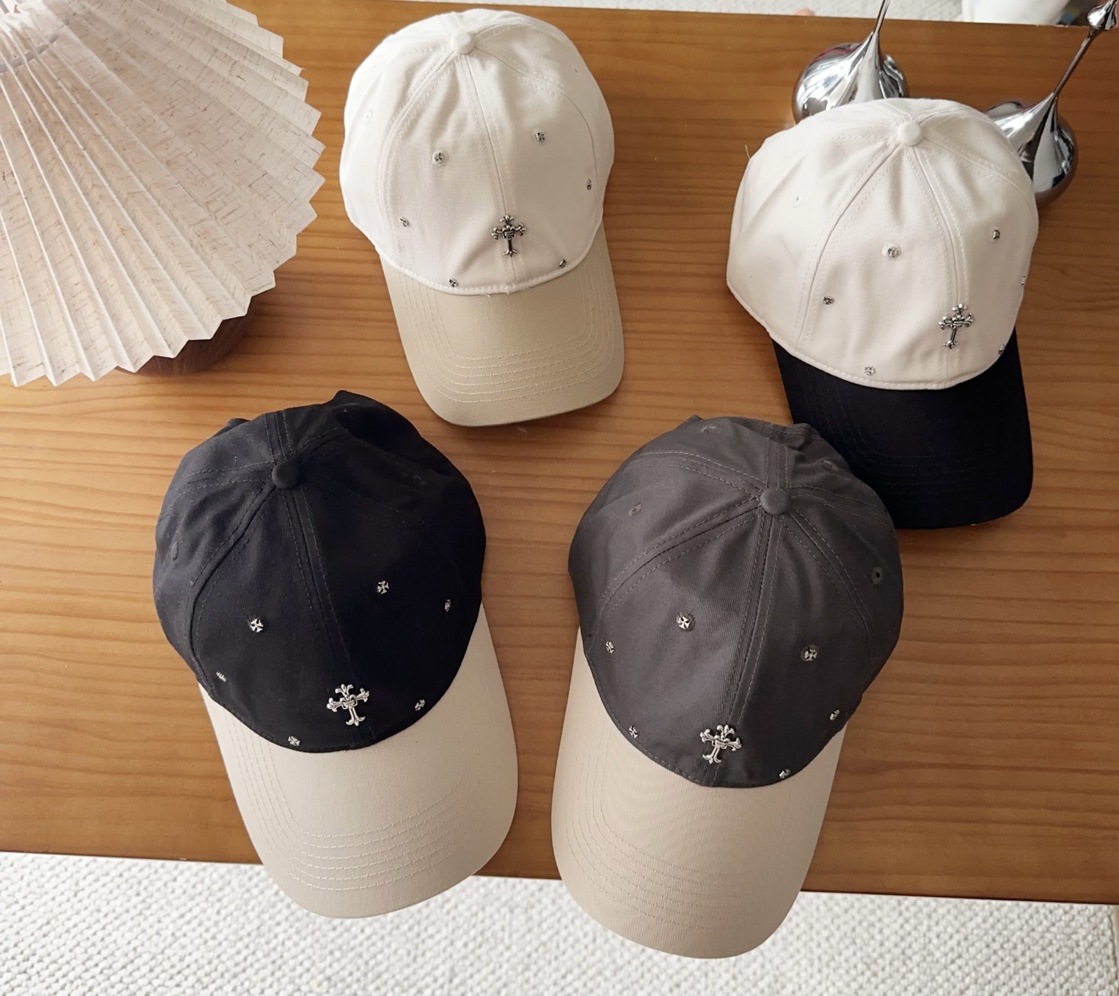 Chrome Hearts 克罗心💓早春韩版时尚复古做旧破洞帽子磨损设计百搭棒球帽鸭舌帽