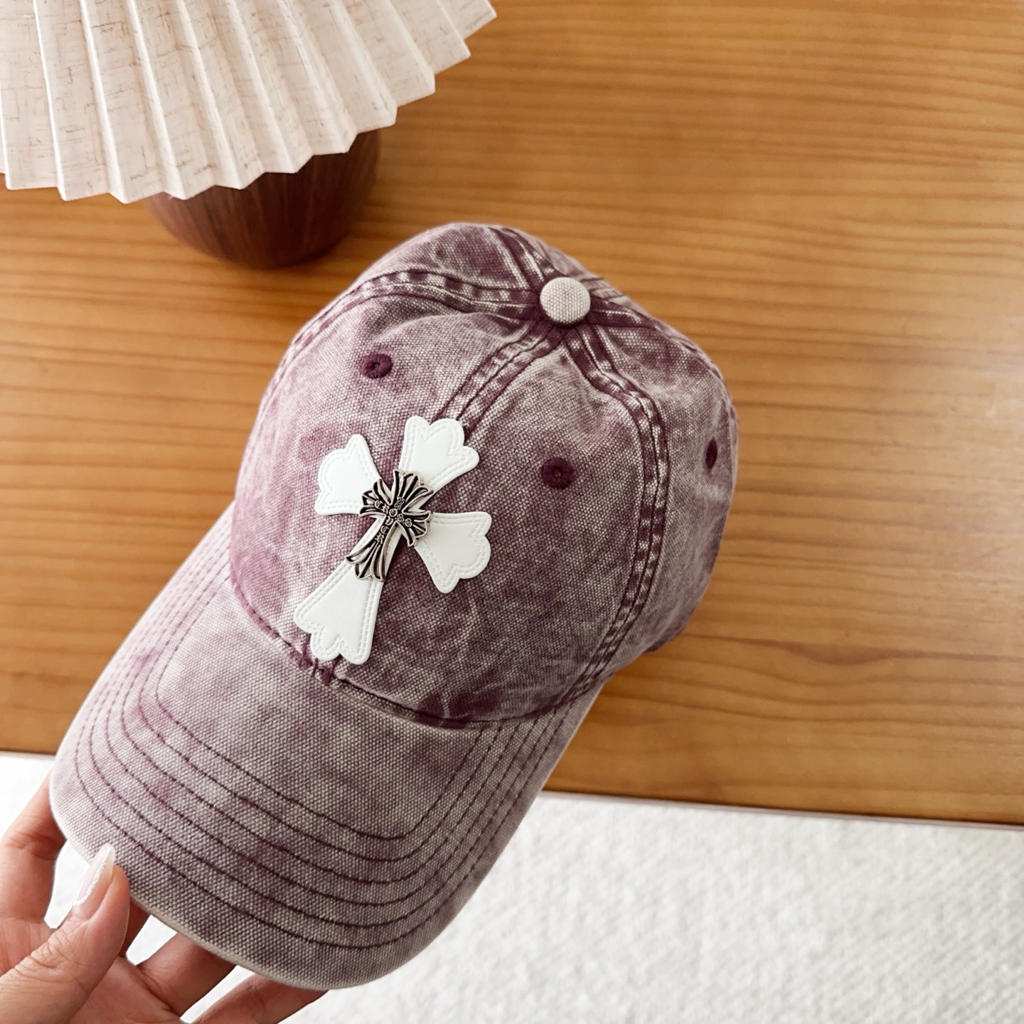 Chrome Hearts 克罗心💓早秋韩版时尚复古洗水棒球帽🧢鸭舌帽