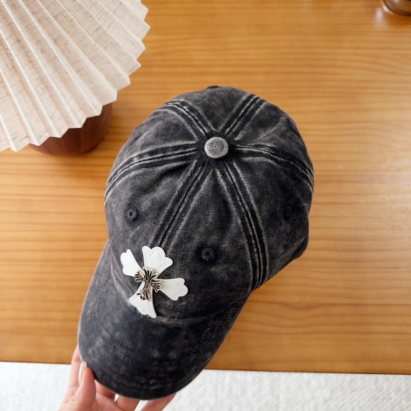 Chrome Hearts 克罗心💓早秋韩版时尚复古洗水棒球帽🧢鸭舌帽
