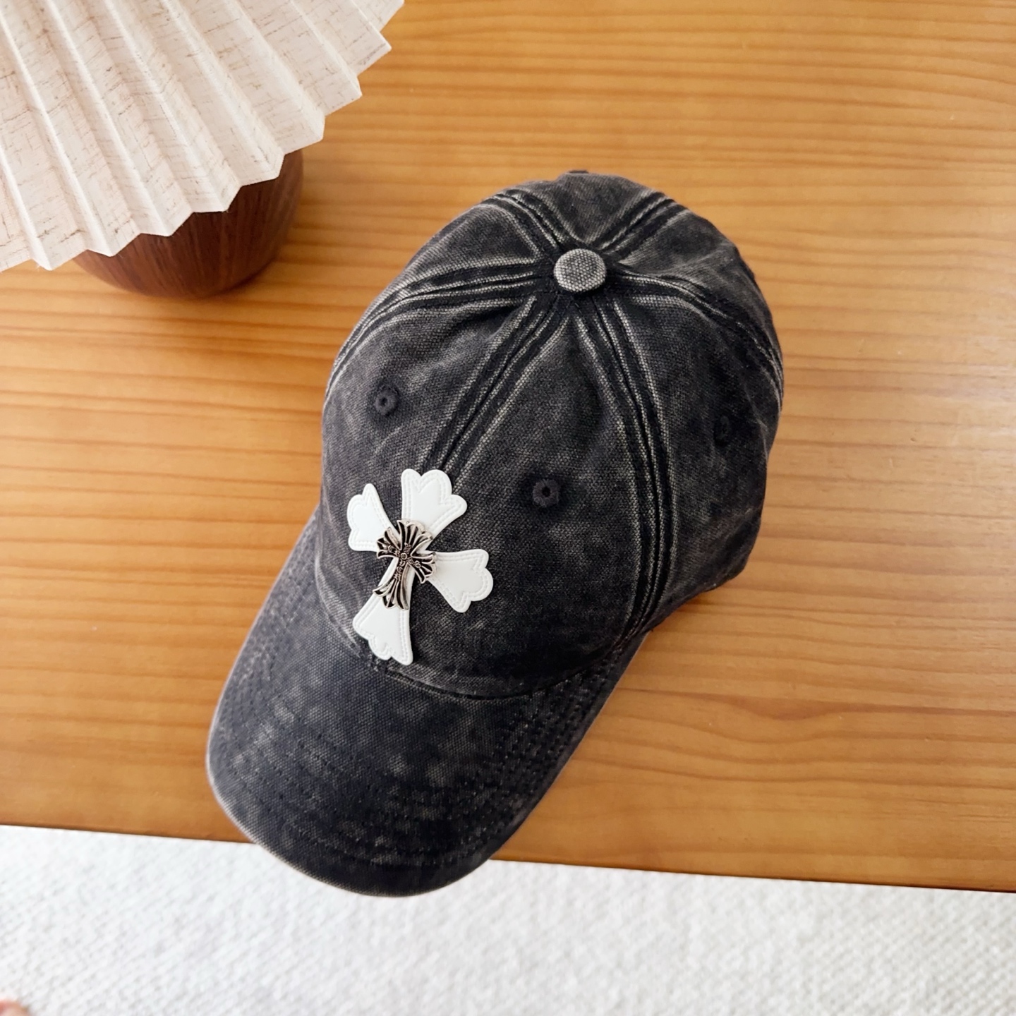 Chrome Hearts 克罗心💓早秋韩版时尚复古洗水棒球帽🧢鸭舌帽