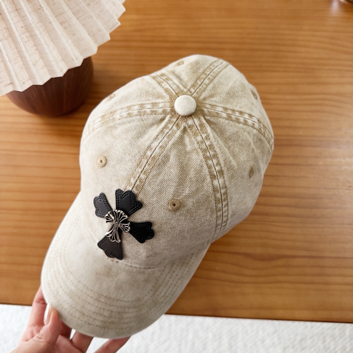 Chrome Hearts 克罗心💓早秋韩版时尚复古洗水棒球帽🧢鸭舌帽
