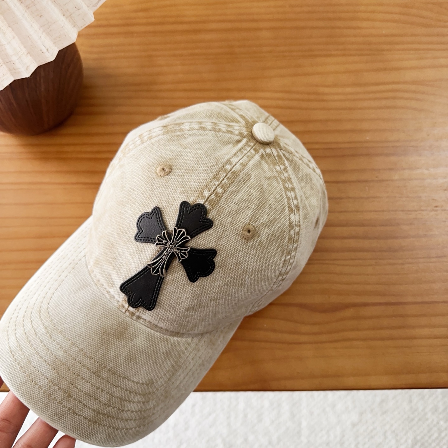Chrome Hearts 克罗心💓早秋韩版时尚复古洗水棒球帽🧢鸭舌帽