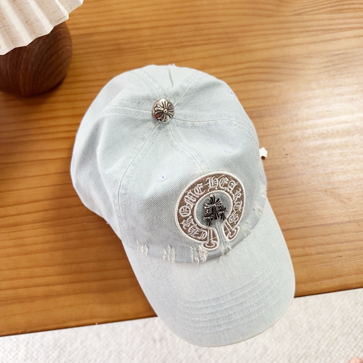 Chrome Hearts 克罗心💓早春韩版时尚复古拼色牛仔棒球帽🧢鸭舌帽