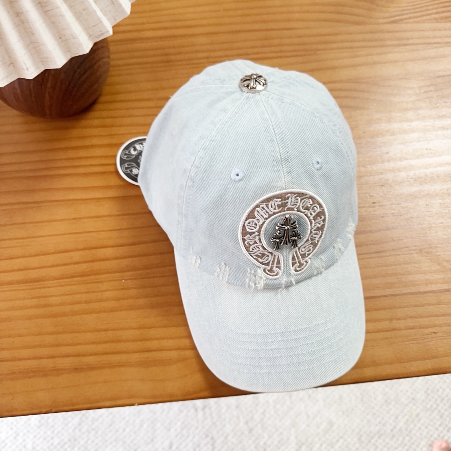 Chrome Hearts 克罗心💓早春韩版时尚复古拼色牛仔棒球帽🧢鸭舌帽