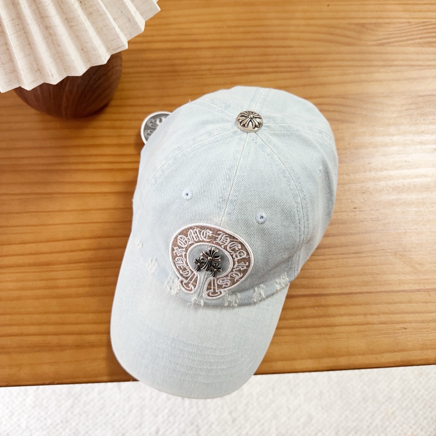 Chrome Hearts 克罗心💓早春韩版时尚复古拼色牛仔棒球帽🧢鸭舌帽