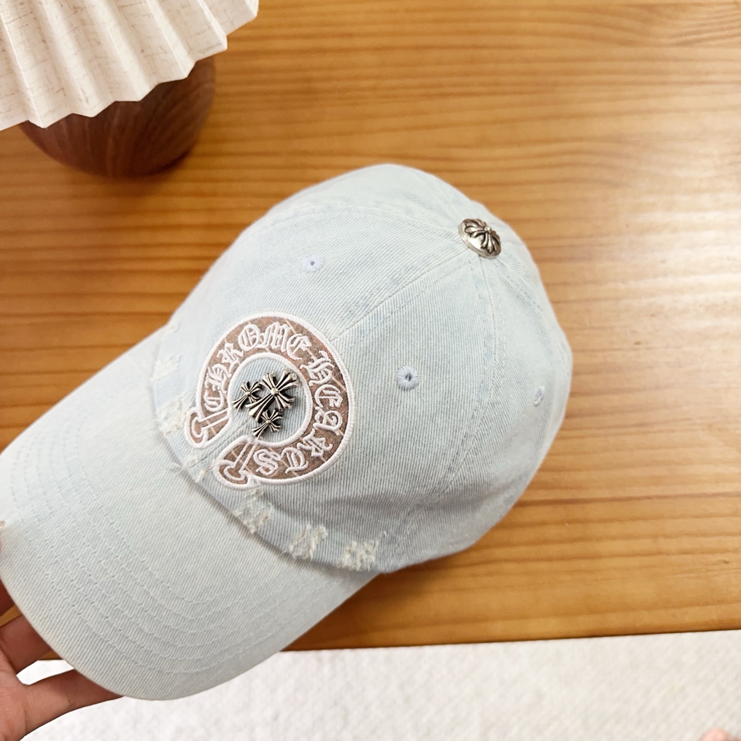 Chrome Hearts 克罗心💓早春韩版时尚复古拼色牛仔棒球帽🧢鸭舌帽