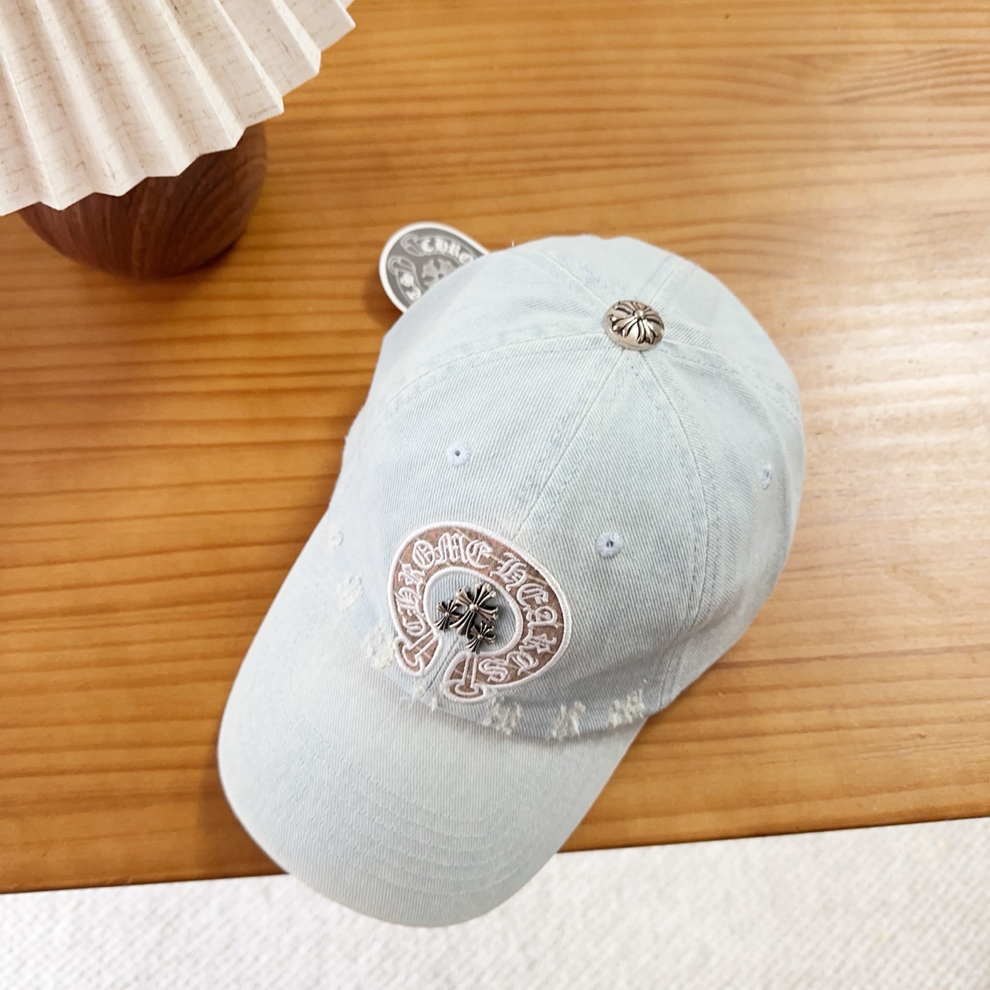 Chrome Hearts 克罗心💓早春韩版时尚复古拼色牛仔棒球帽🧢鸭舌帽
