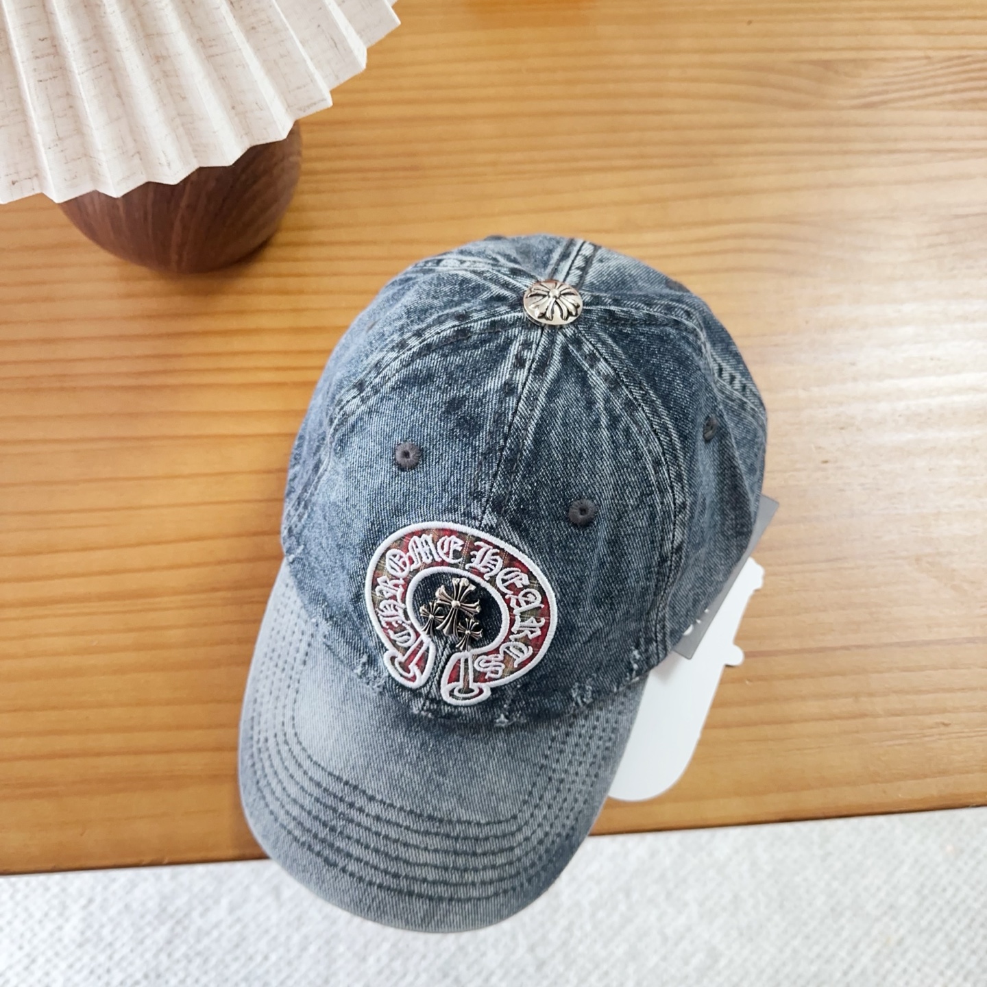 Chrome Hearts 克罗心💓早春韩版时尚复古拼色牛仔棒球帽🧢鸭舌帽