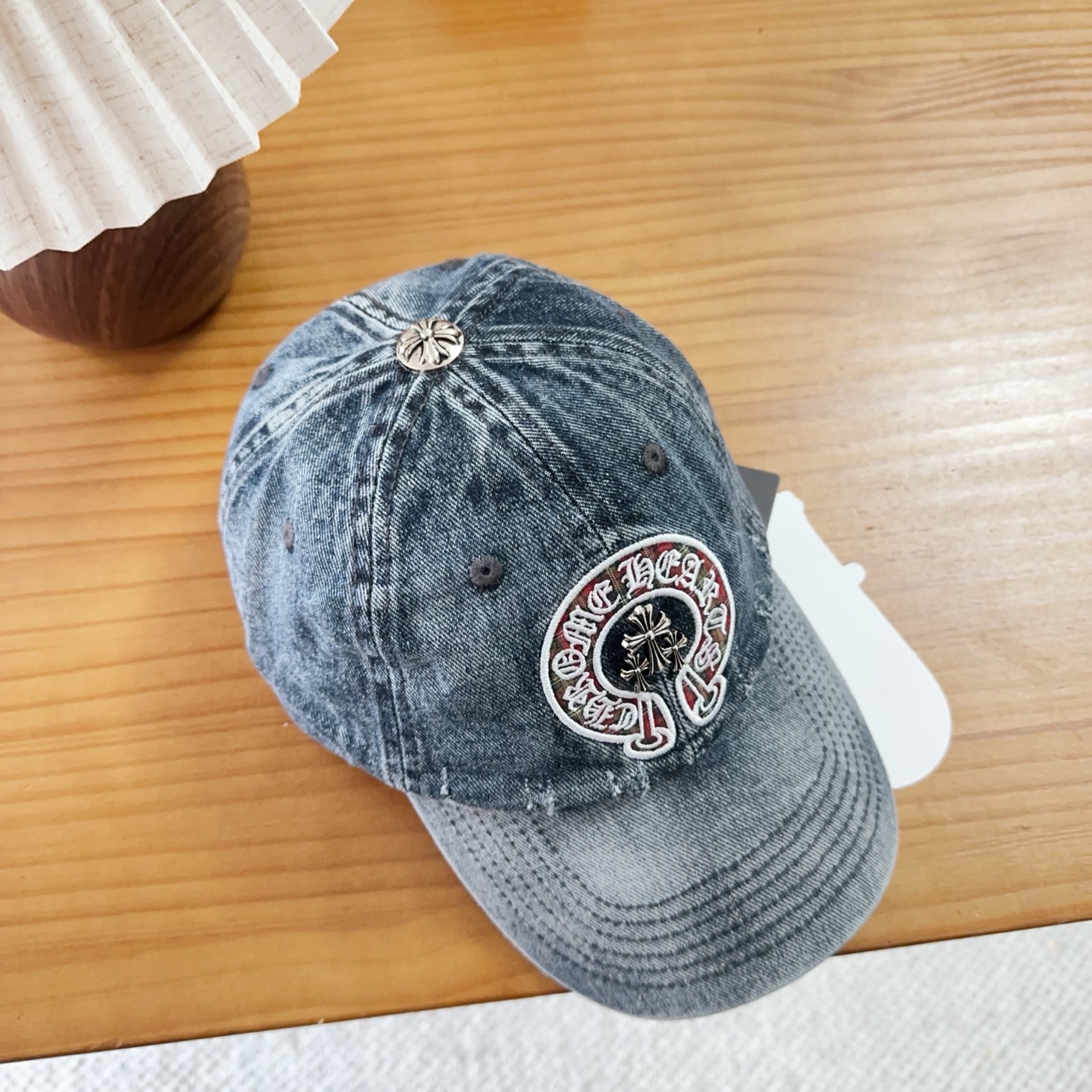 Chrome Hearts 克罗心💓早春韩版时尚复古拼色牛仔棒球帽🧢鸭舌帽