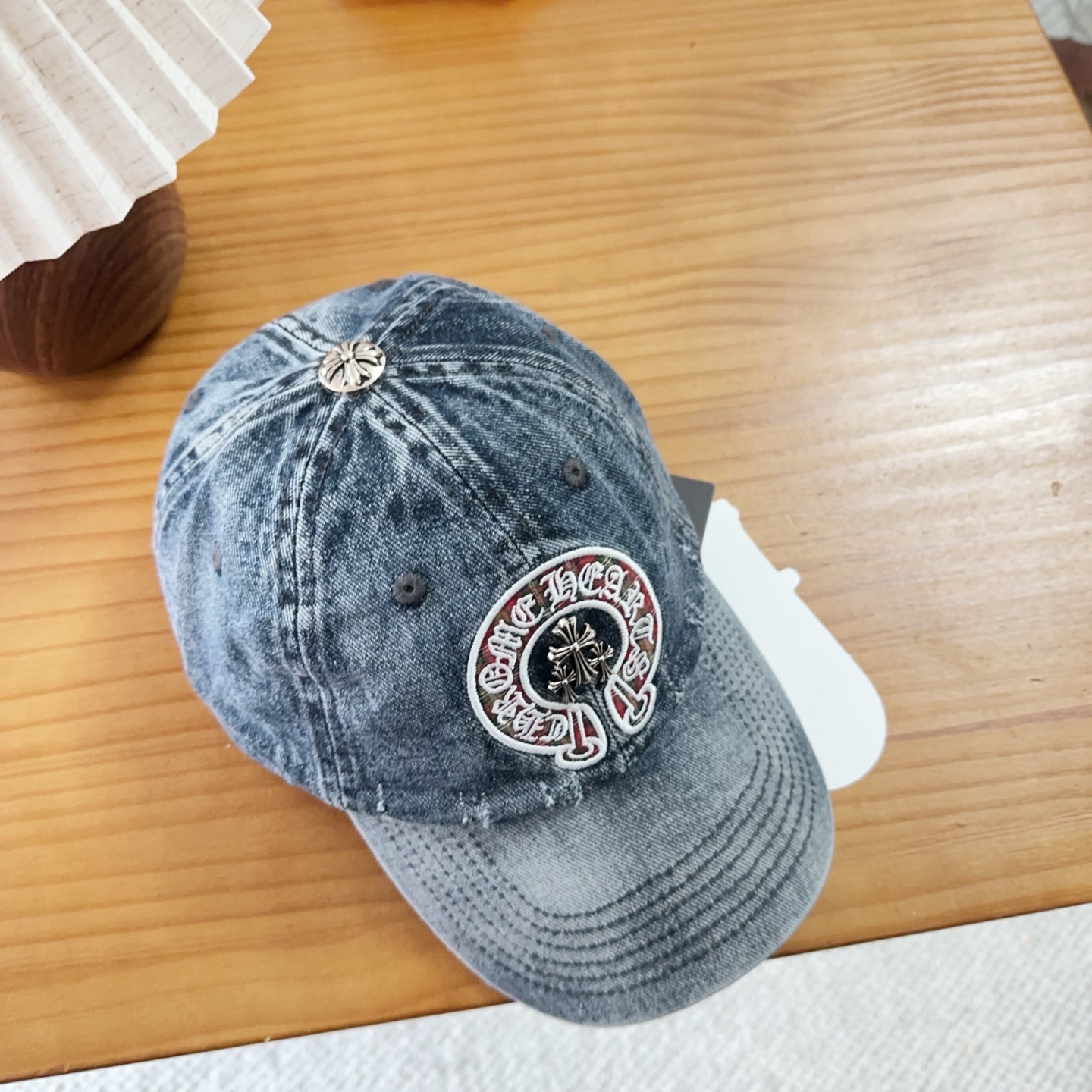 Chrome Hearts 克罗心💓早春韩版时尚复古拼色牛仔棒球帽🧢鸭舌帽