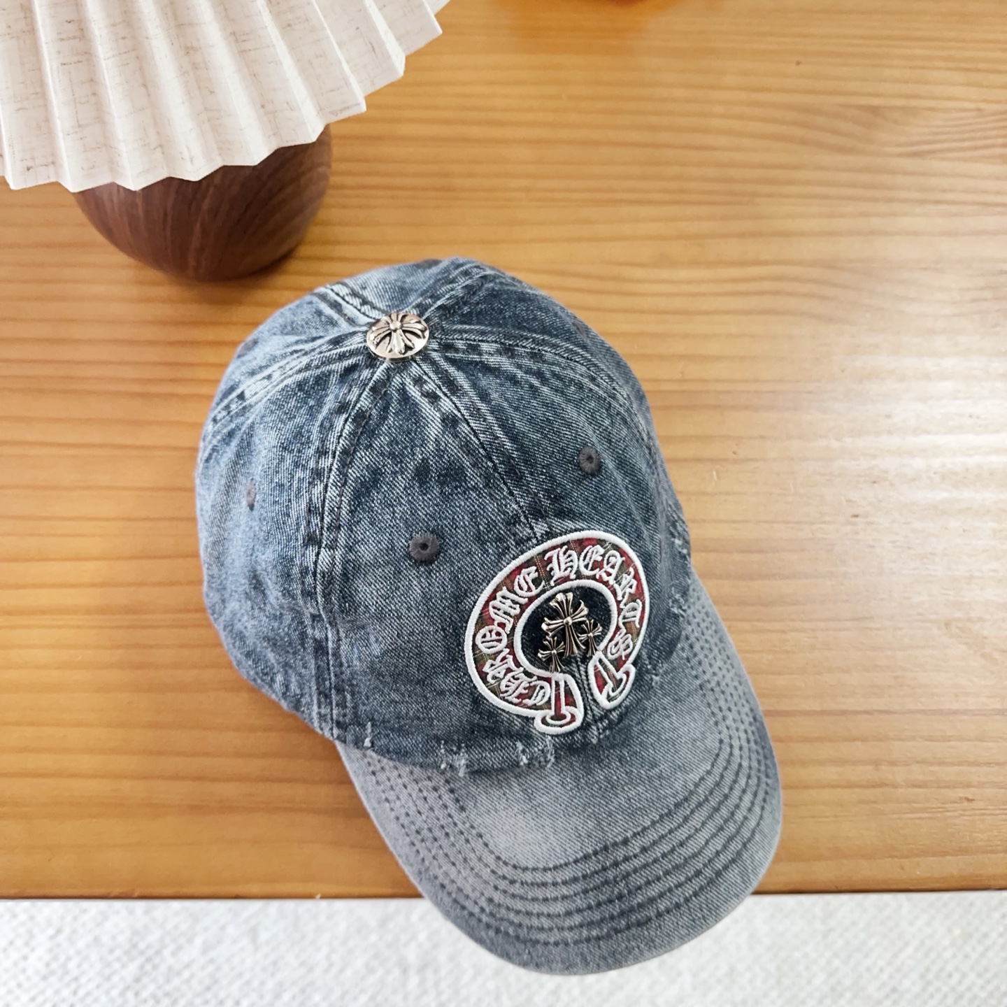Chrome Hearts 克罗心💓早春韩版时尚复古拼色牛仔棒球帽🧢鸭舌帽