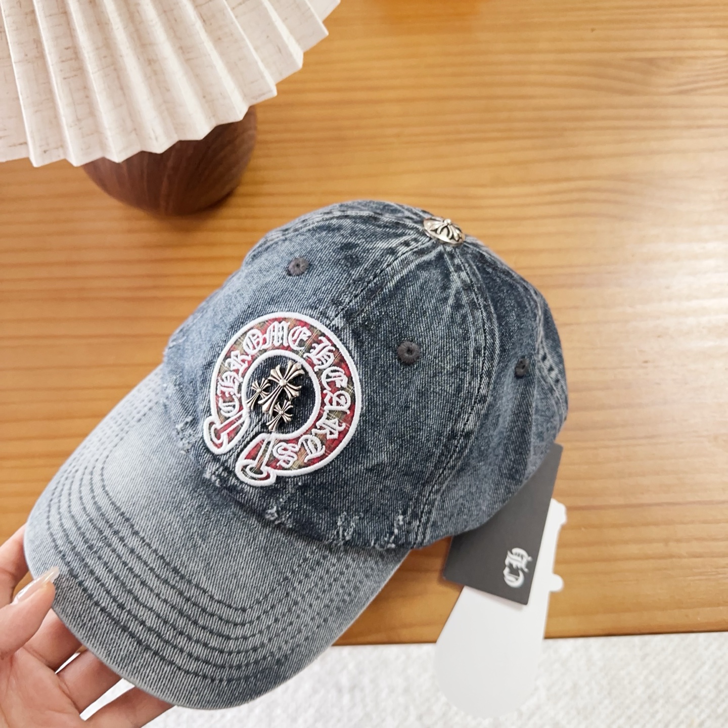 Chrome Hearts 克罗心💓早春韩版时尚复古拼色牛仔棒球帽🧢鸭舌帽