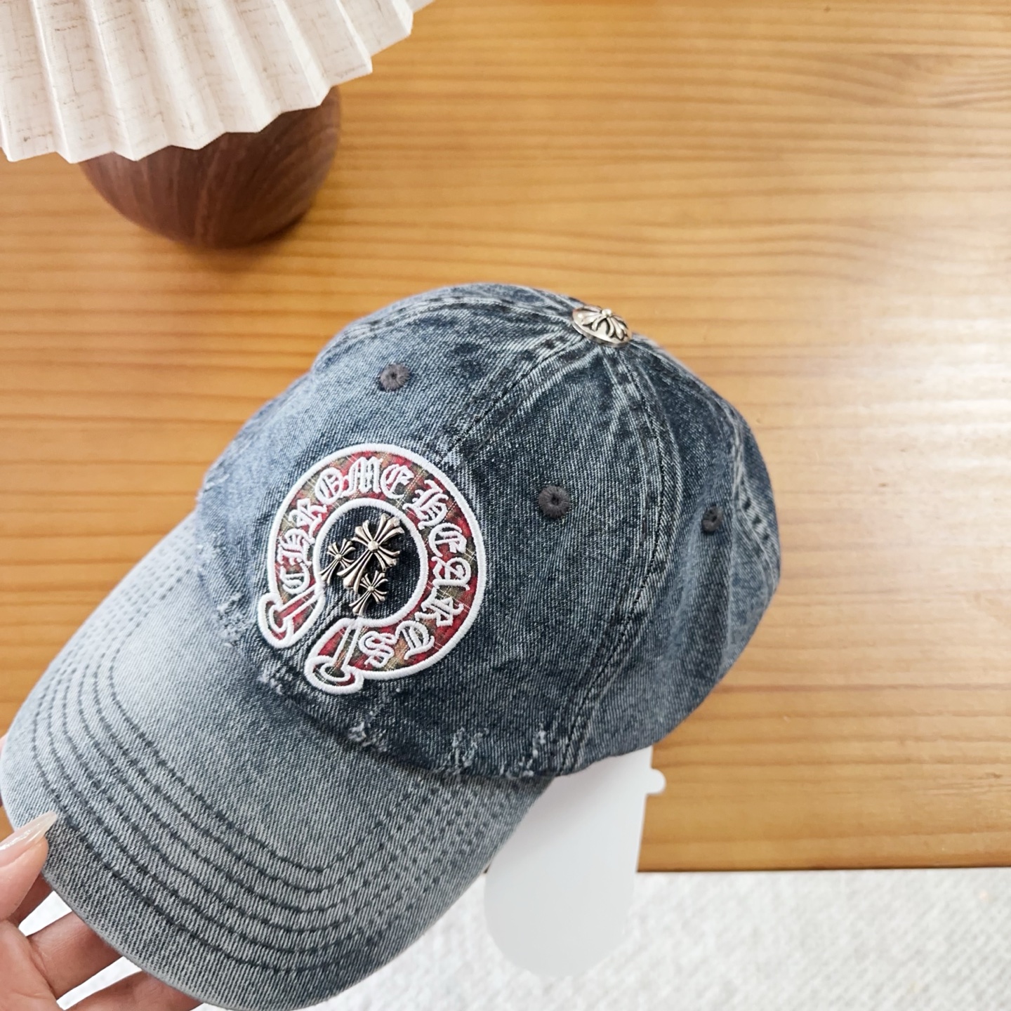 Chrome Hearts 克罗心💓早春韩版时尚复古拼色牛仔棒球帽🧢鸭舌帽
