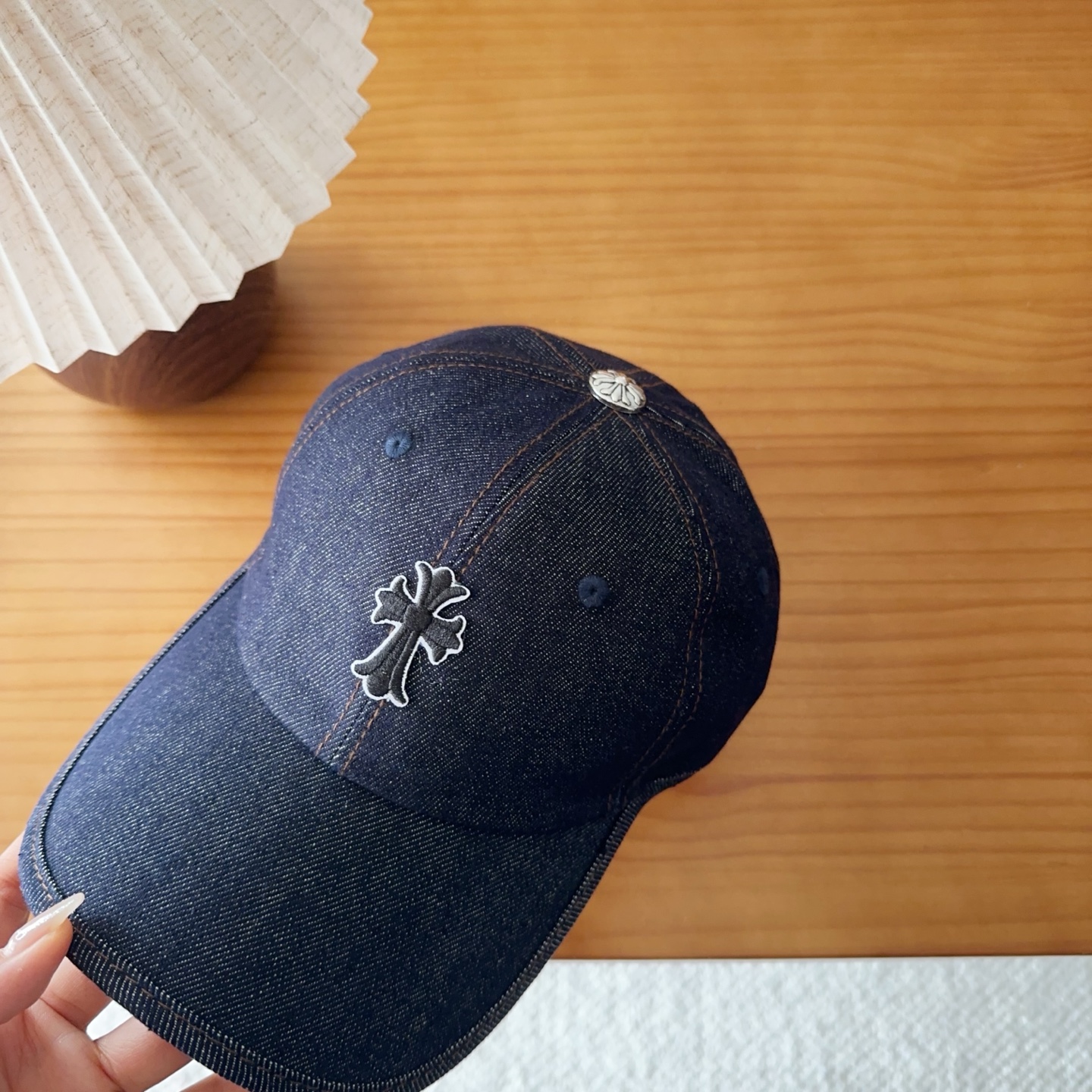 Chrome Hearts 克罗心💓早春韩版时尚复古做旧破洞帽子磨损设计百搭棒球帽鸭舌帽