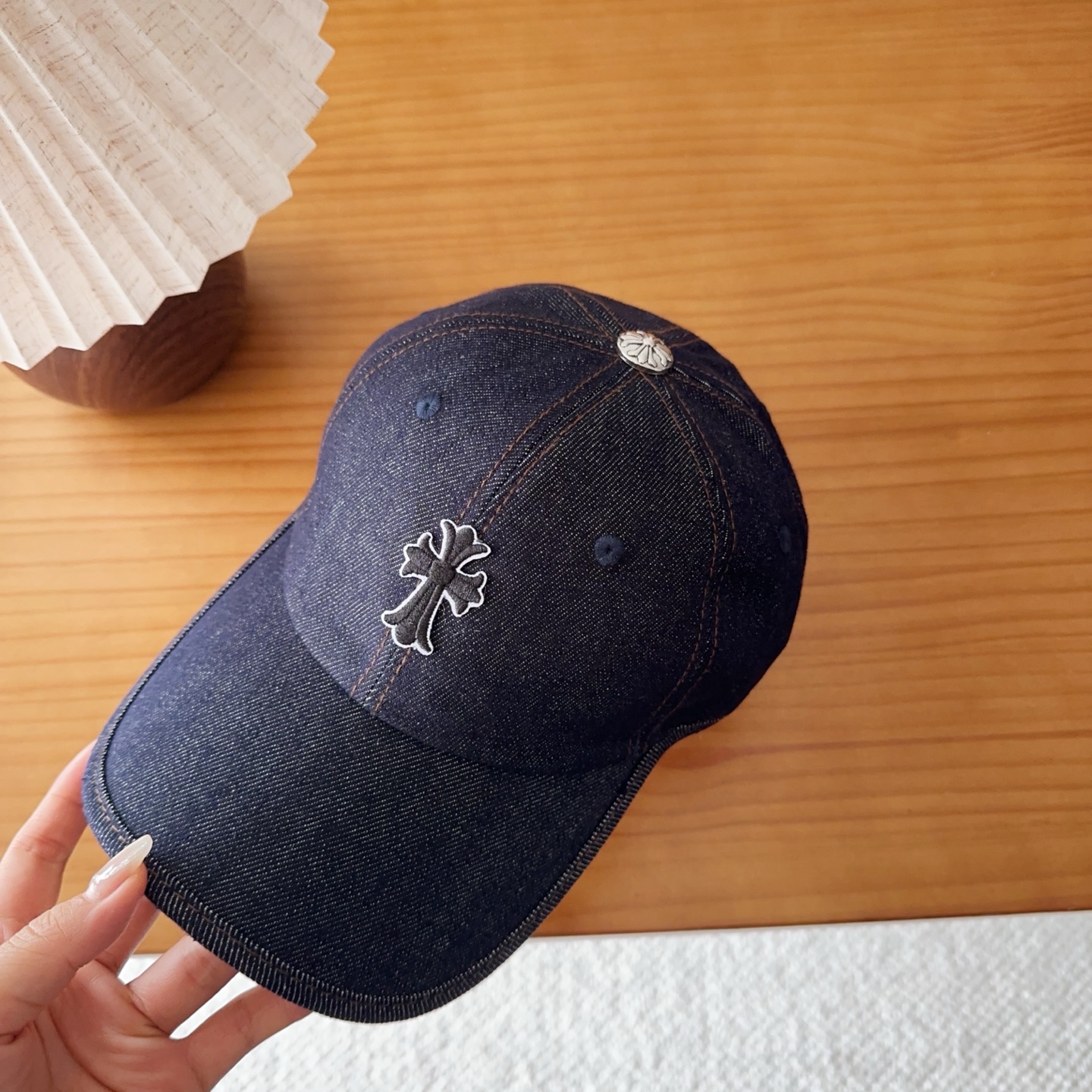 Chrome Hearts 克罗心💓早春韩版时尚复古做旧破洞帽子磨损设计百搭棒球帽鸭舌帽