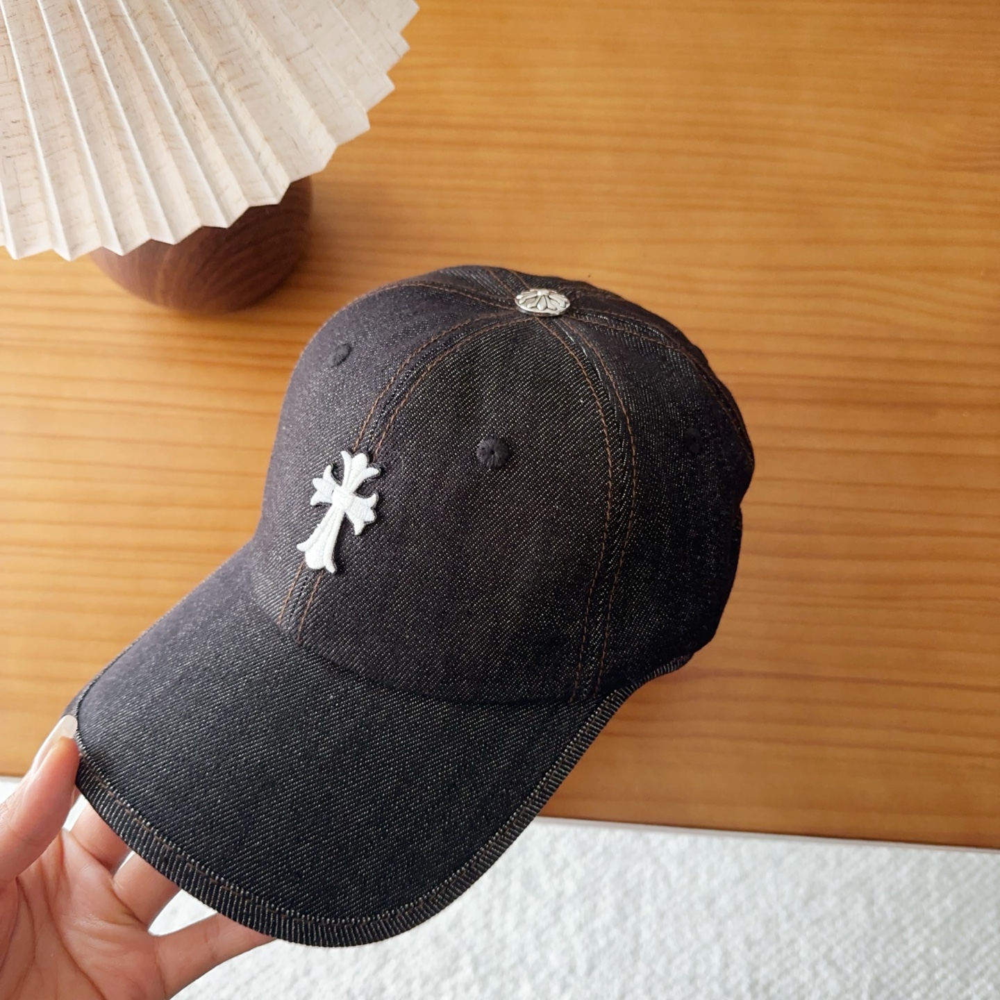 Chrome Hearts 克罗心💓早春韩版时尚复古做旧破洞帽子磨损设计百搭棒球帽鸭舌帽