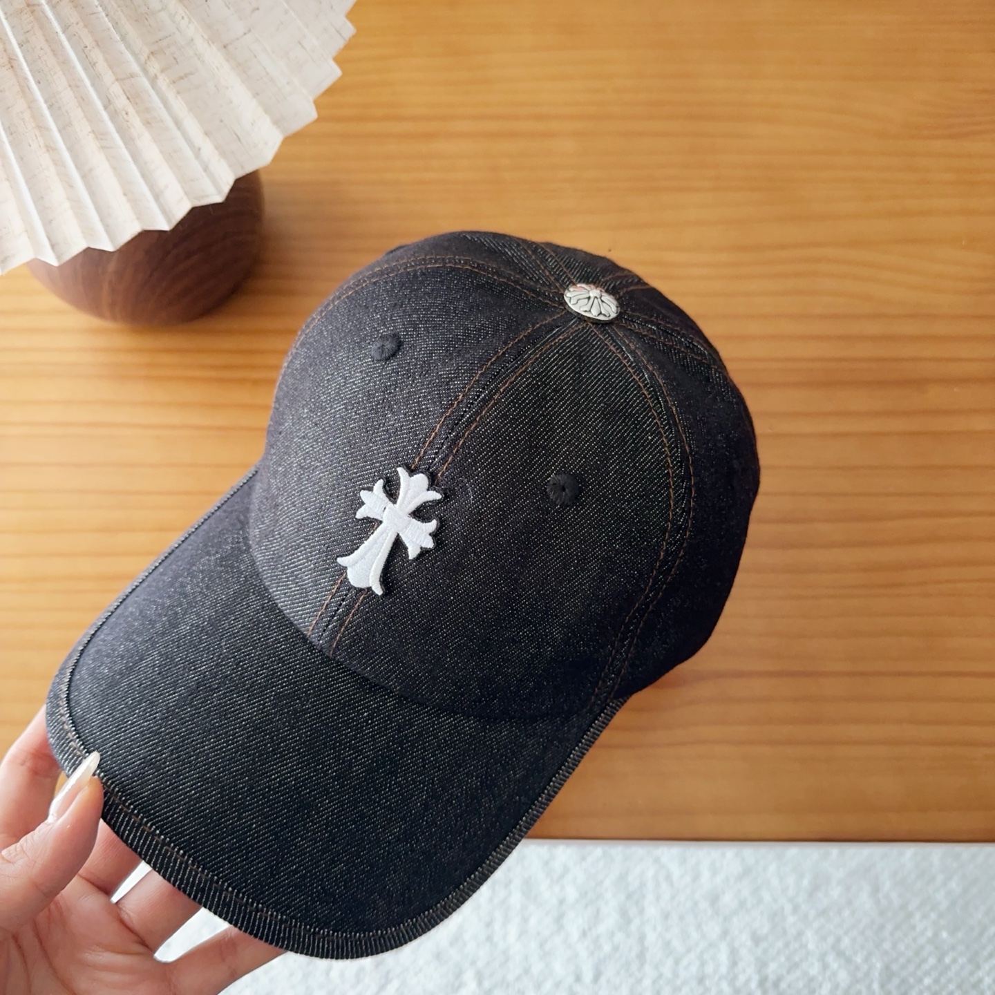 Chrome Hearts 克罗心💓早春韩版时尚复古做旧破洞帽子磨损设计百搭棒球帽鸭舌帽