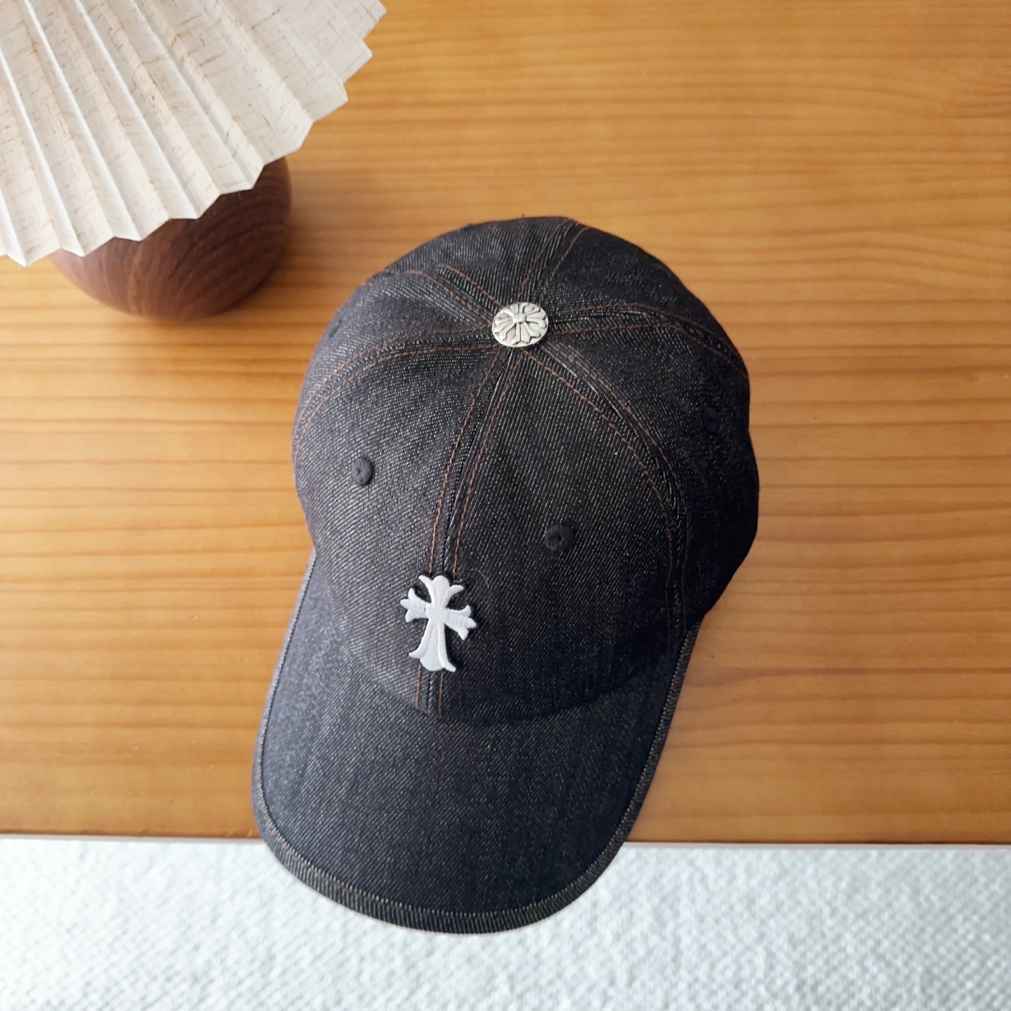 Chrome Hearts 克罗心💓早春韩版时尚复古做旧破洞帽子磨损设计百搭棒球帽鸭舌帽