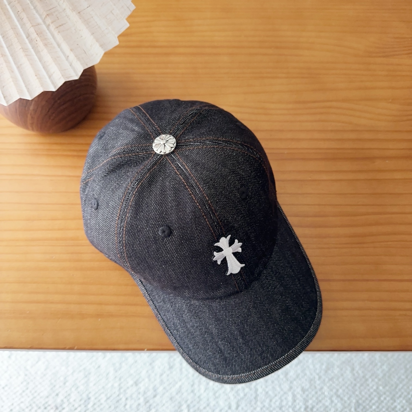 Chrome Hearts 克罗心💓早春韩版时尚复古做旧破洞帽子磨损设计百搭棒球帽鸭舌帽