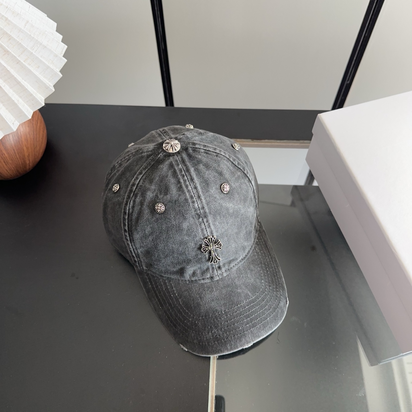 Chrome Hearts 克罗心💓早春韩版时尚复古做旧破洞帽子磨损设计百搭棒球帽鸭舌帽