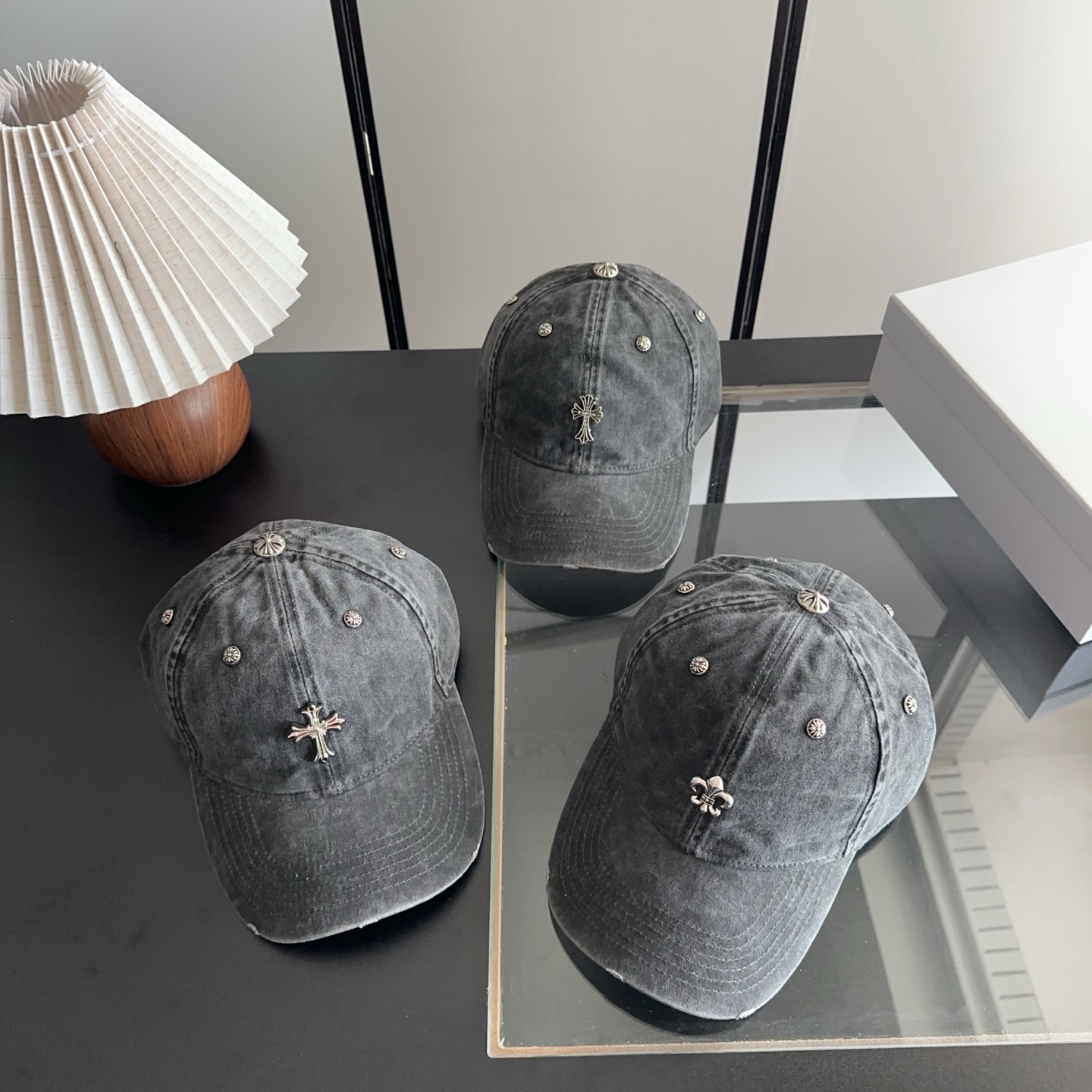 Chrome Hearts 克罗心💓早春韩版时尚复古做旧破洞帽子磨损设计百搭棒球帽鸭舌帽