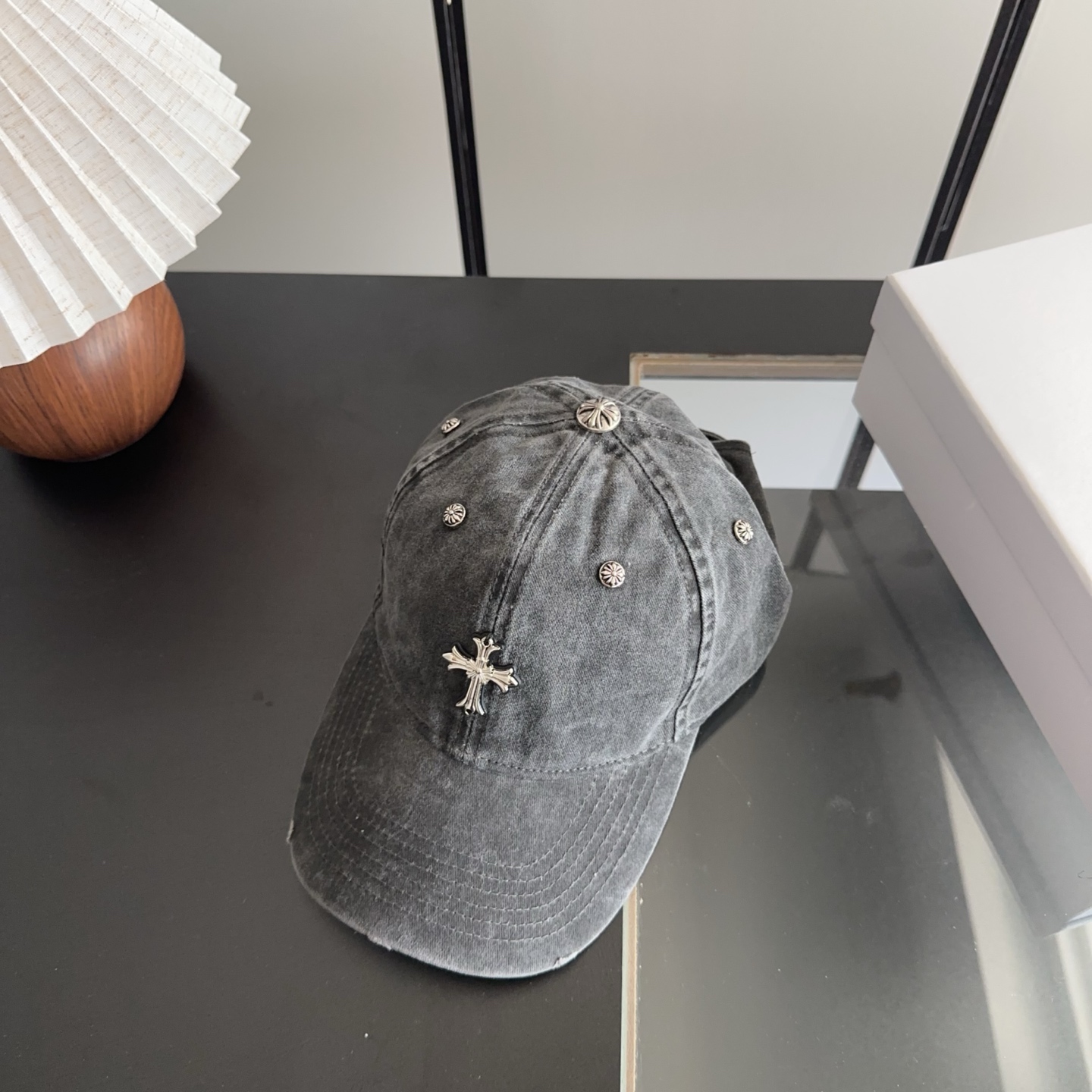 Chrome Hearts 克罗心💓早春韩版时尚复古做旧破洞帽子磨损设计百搭棒球帽鸭舌帽