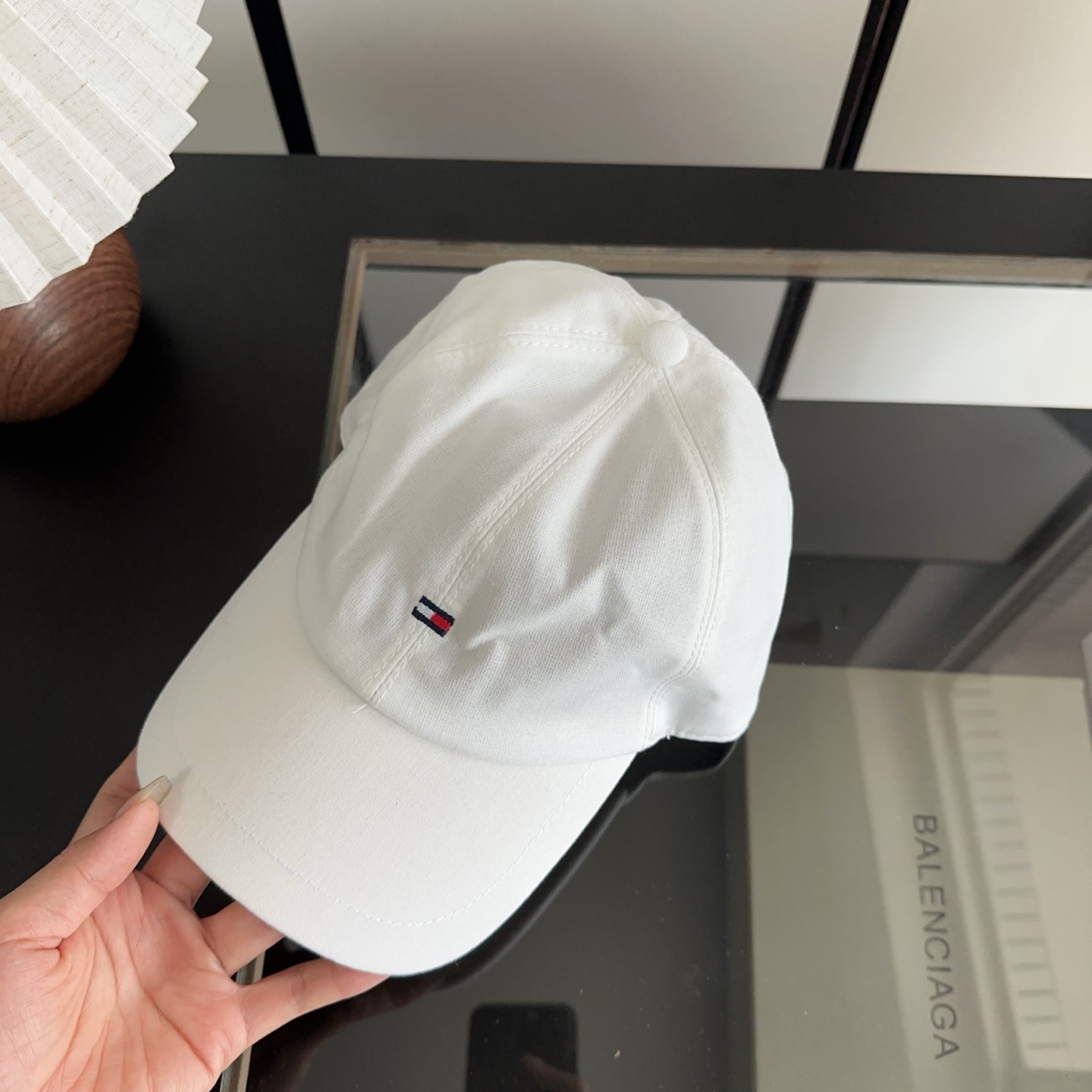 Tommy Hilfiger 麻料棒球帽，时尚鸭舌帽，精致小logo刺绣，版型正，细节满满，男女同款，户
