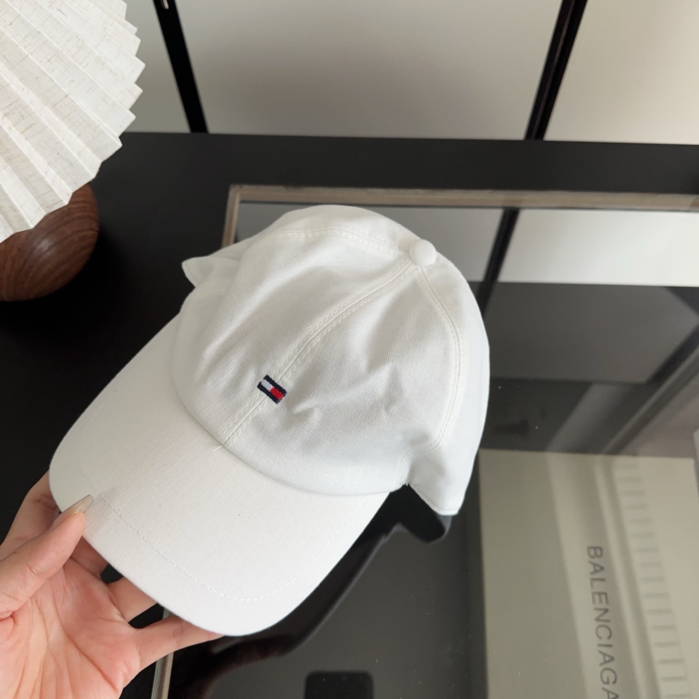 Tommy Hilfiger 麻料棒球帽，时尚鸭舌帽，精致小logo刺绣，版型正，细节满满，男女同款，户